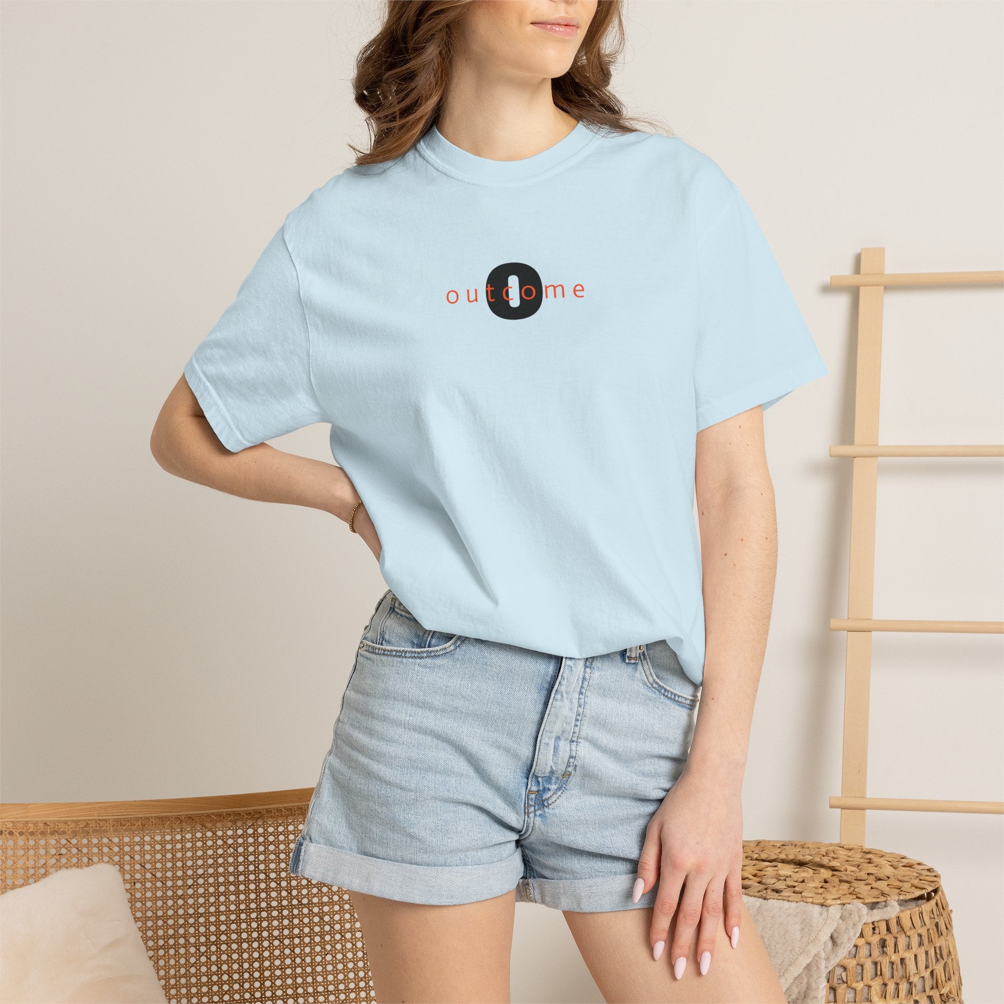 91 - Outcome Leadership- The Future Multi Color T-Shirt — Minimal Logo Tee for Leaders & Coaches
