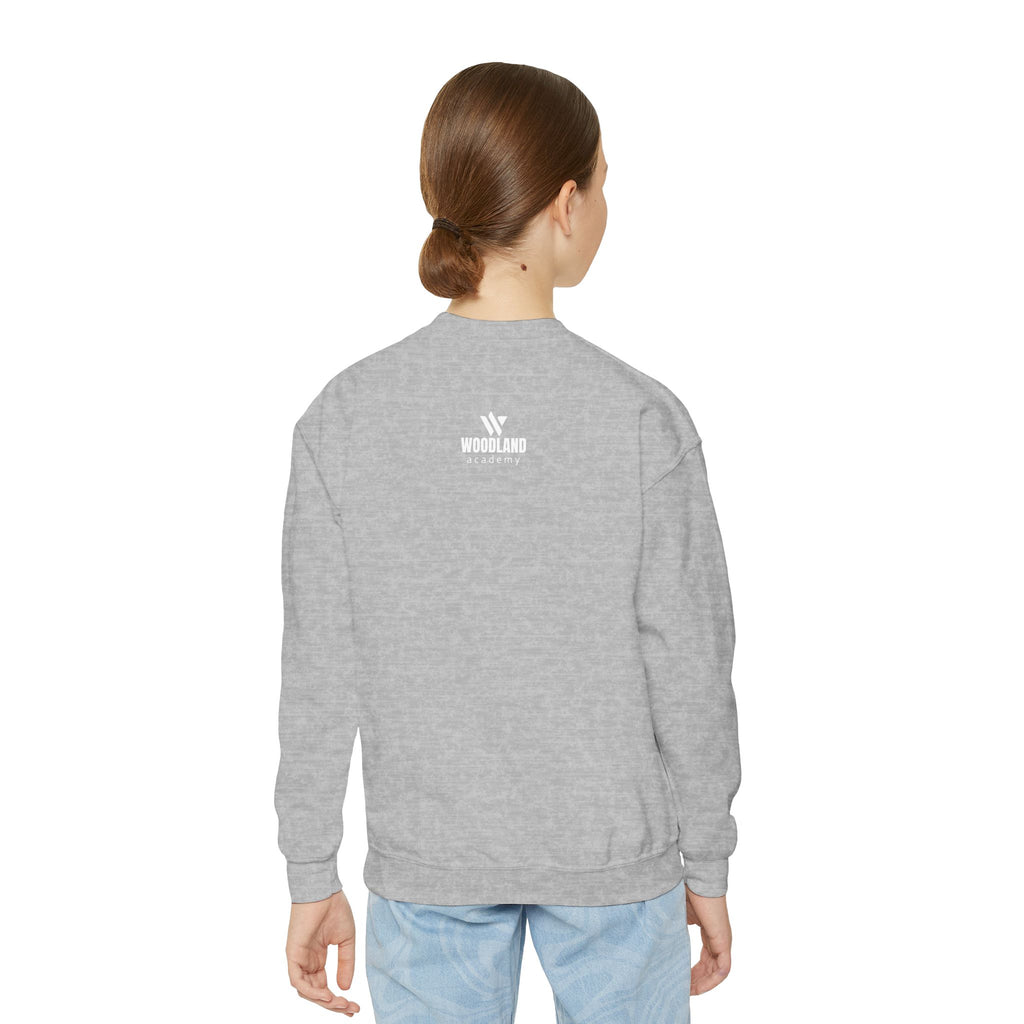 15 - Youth Multi Colors Crewneck Sweatshirt - Woodland Academy Logo Pullover