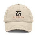 3 - Woodland Academy Embroidered Distressed Multi Color Dad Hat – Minimal White Logo Baseball Cap