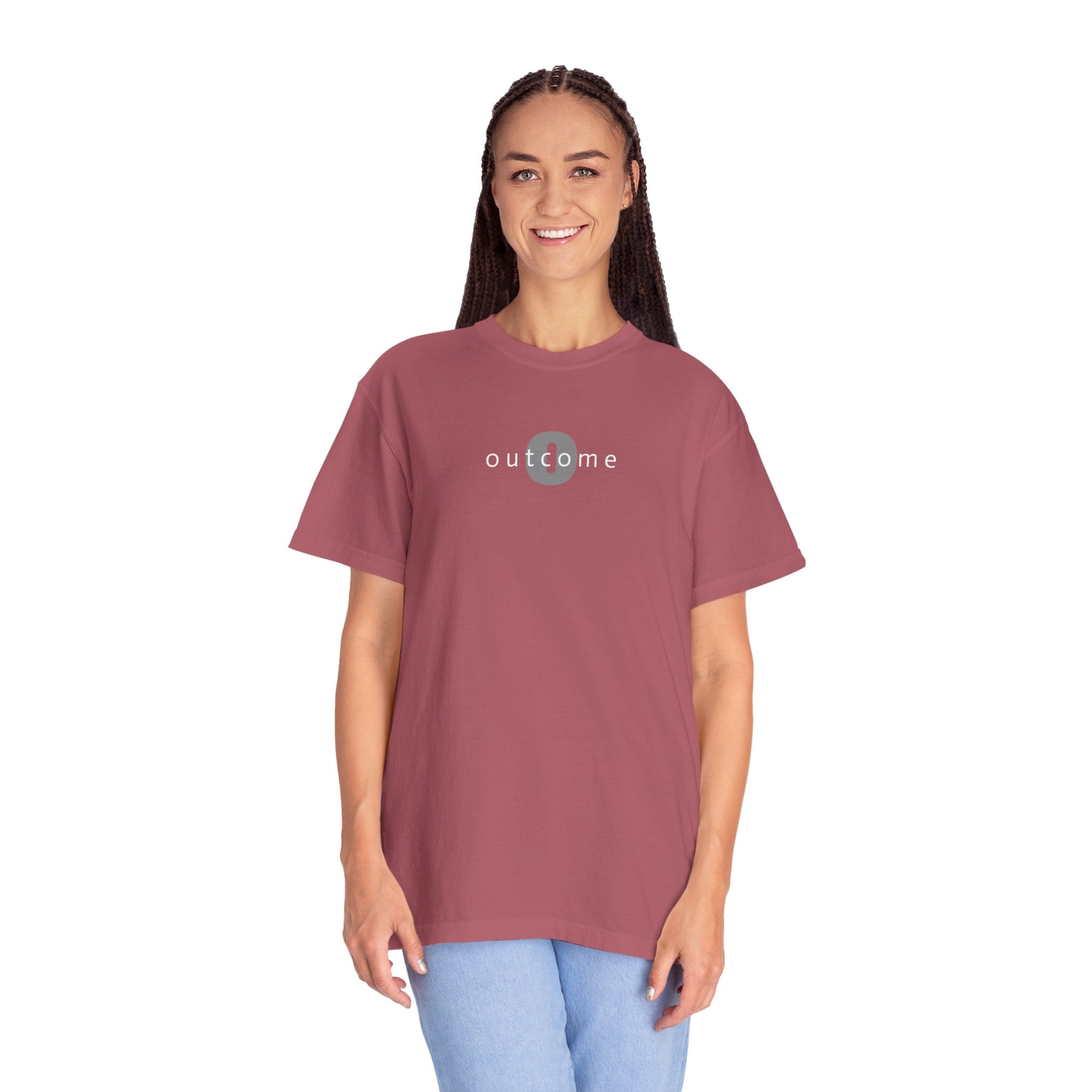91 - Outcome Leadership - Multi Color T-Shirt — Minimal Logo Tee for Leaders & Coaches