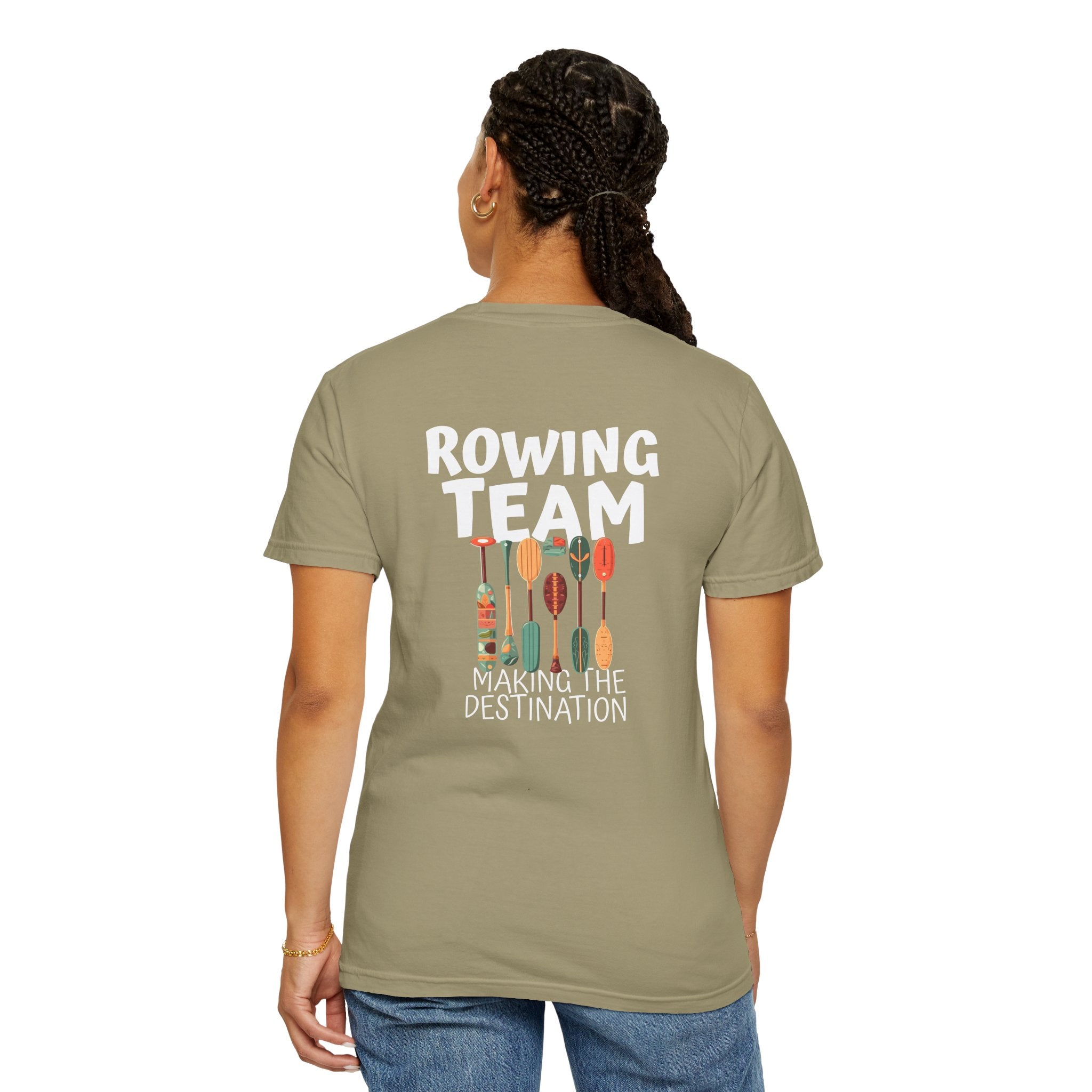 91 - Outcome Leadership Rowing Team Multi Color T-Shirt — Minimal Logo Tee for Leaders & Coaches
