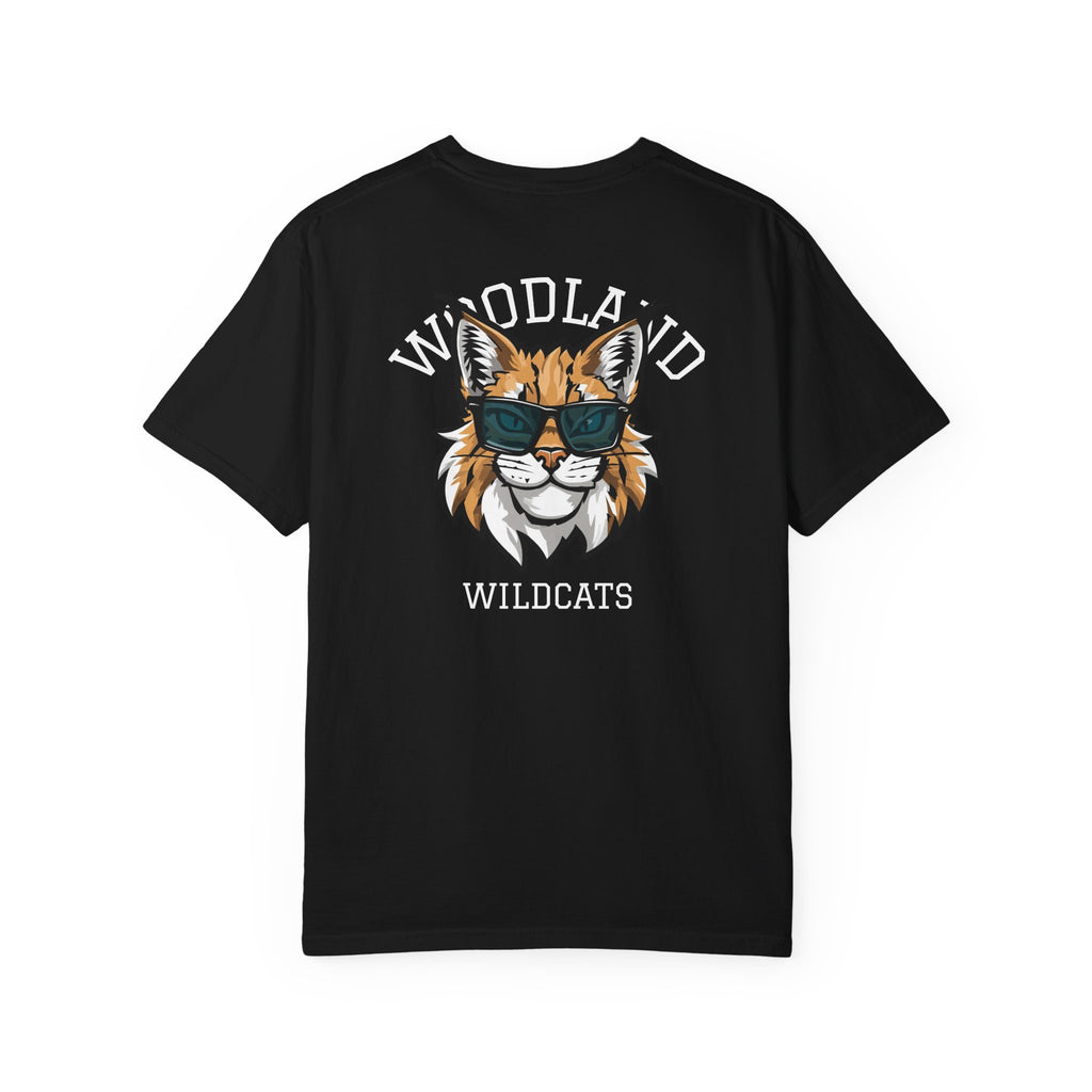 11 - Woodland Academy Wildcat Graphic Multi Color T-Shirt — Minimal Logo Tee for Leaders & Coaches