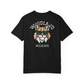 11 - Woodland Academy Wildcat Graphic Multi Color T-Shirt — Minimal Logo Tee for Leaders & Coaches