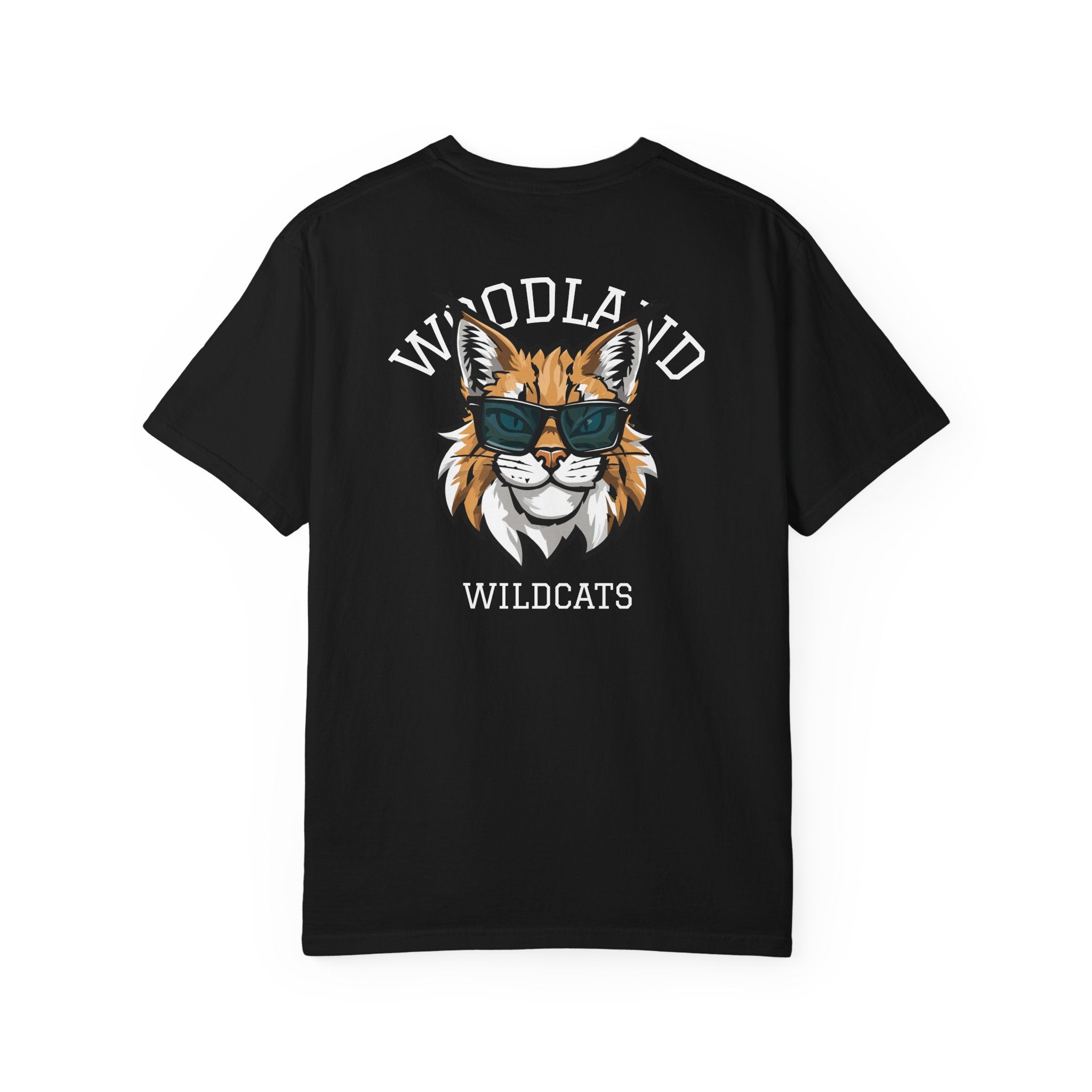 11 - Woodland Academy Wildcat Graphic Multi Color T-Shirt — Minimal Logo Tee for Leaders & Coaches