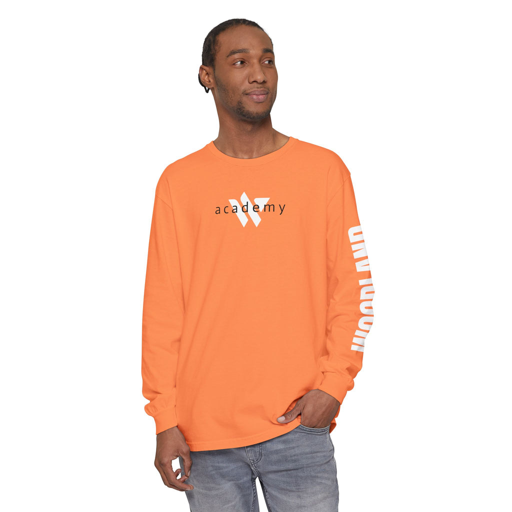 12 - Woodland Academy Long Sleeve Multi Color T-Shirt — "Influence Matters" Sleeve & Back Graphic