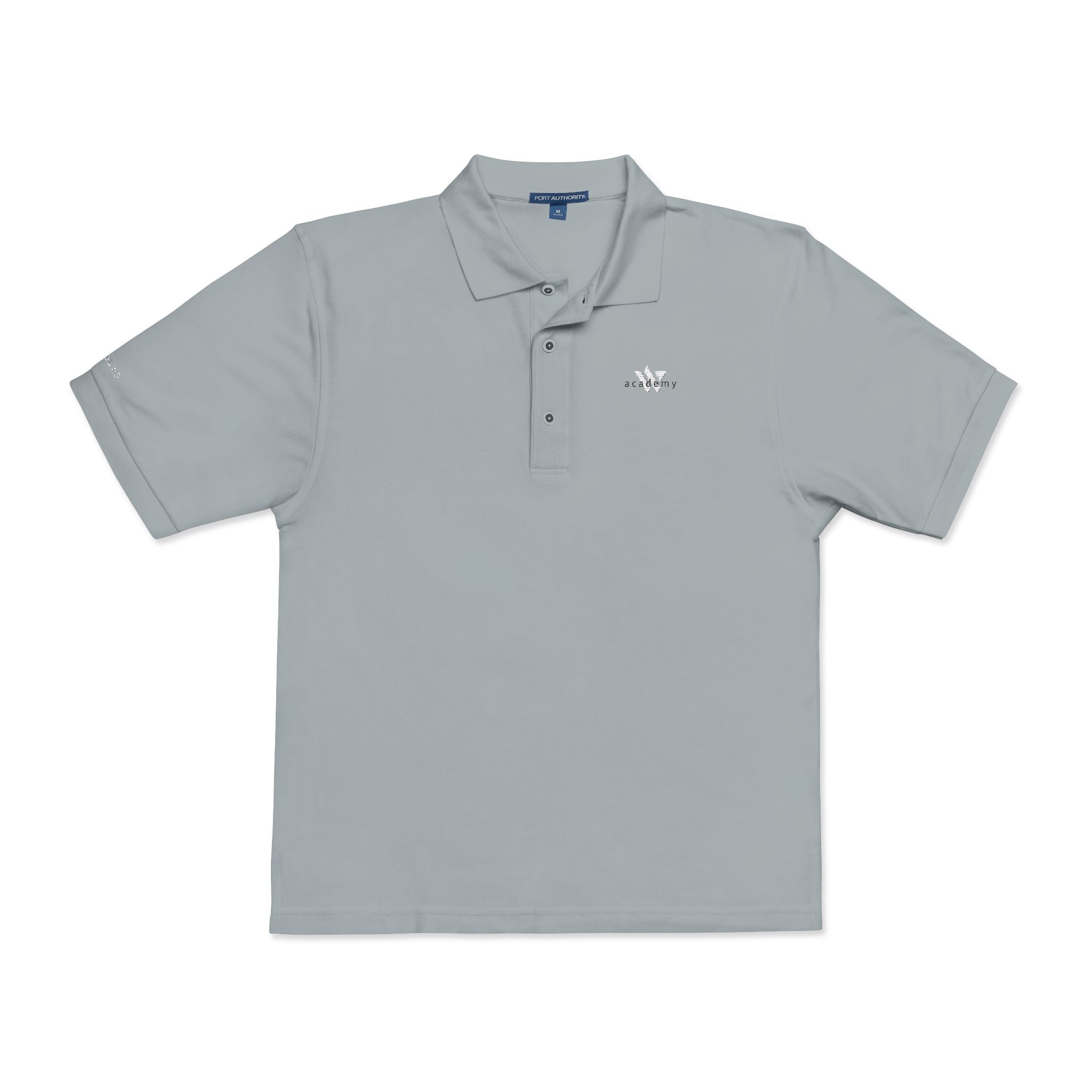 114 - Woodland Academy Embroidered Multi Color Classic Polo Shirt — Small Chest Crest Logo