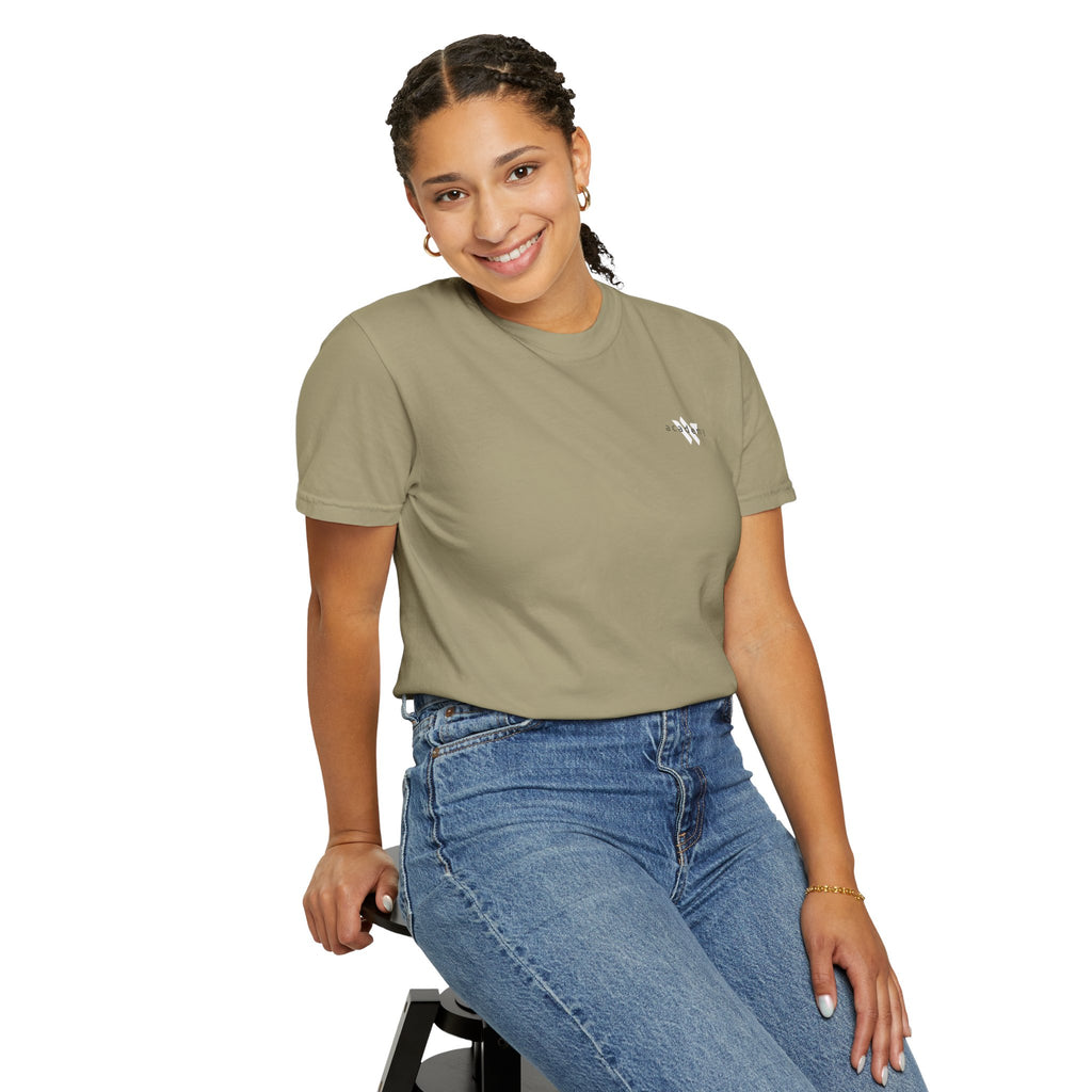 11 - Woodland Academy Kakhi T-Shirt — Minimal Logo Tee for Leaders & Coaches