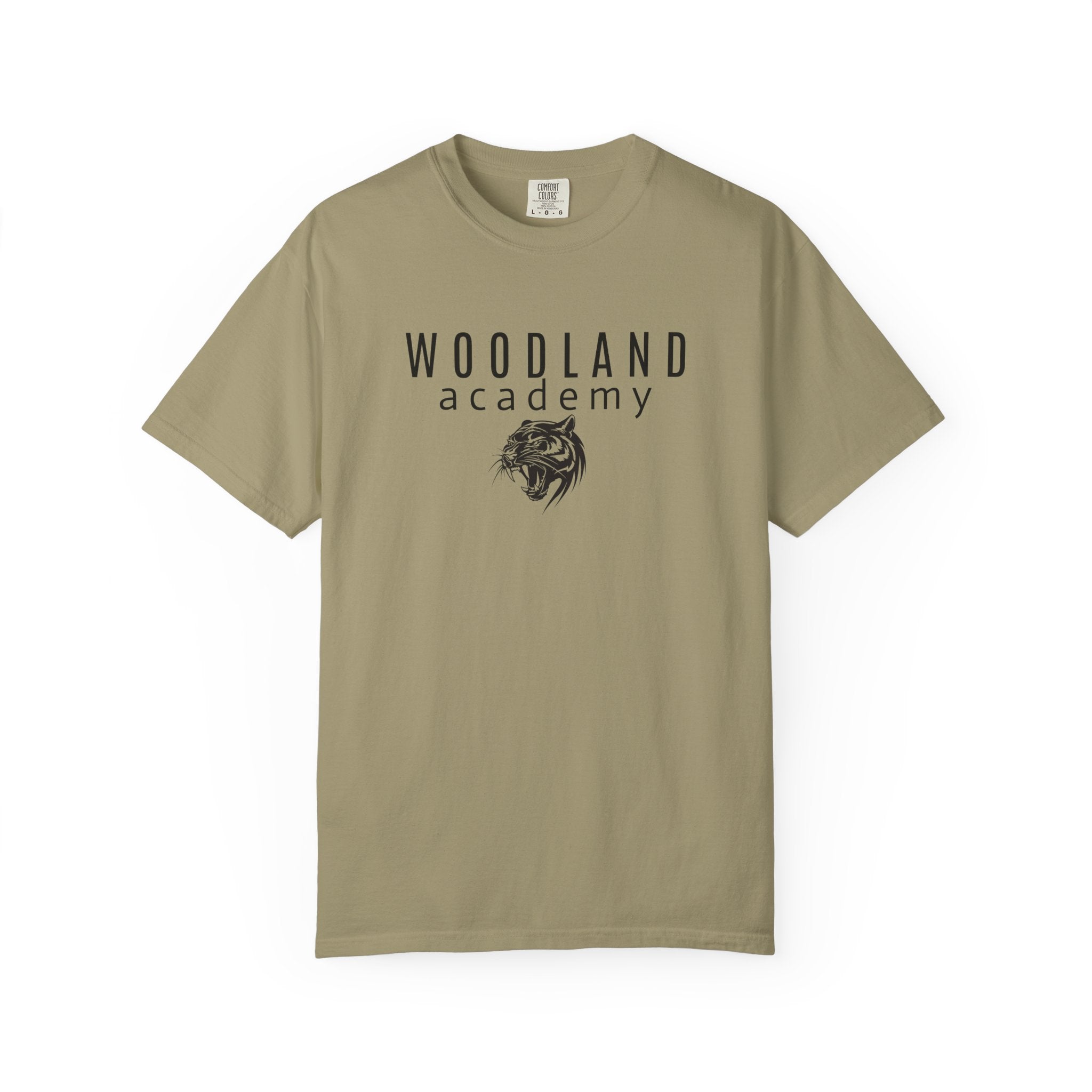 11 - Woodland Academy Wildcat Logo Multi Color T-Shirt — Minimal Logo Tee for Leaders & Coaches