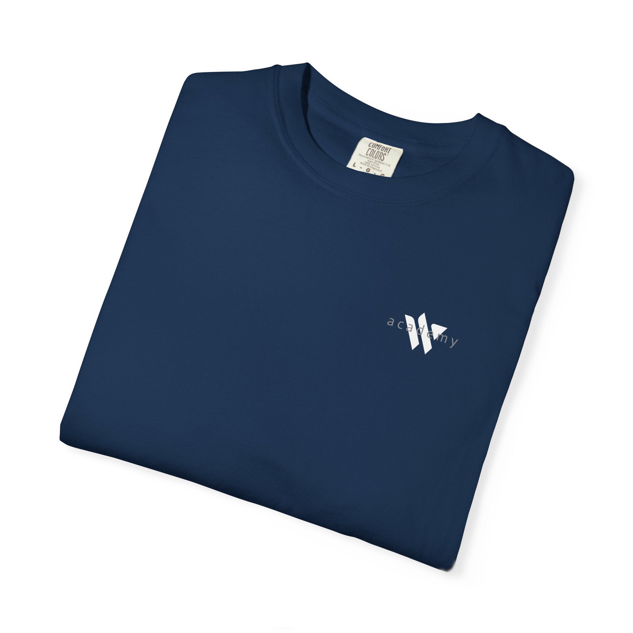 11 - Woodland Academy Multi Color T-Shirt — Minimal Logo Tee for Leaders & Coaches