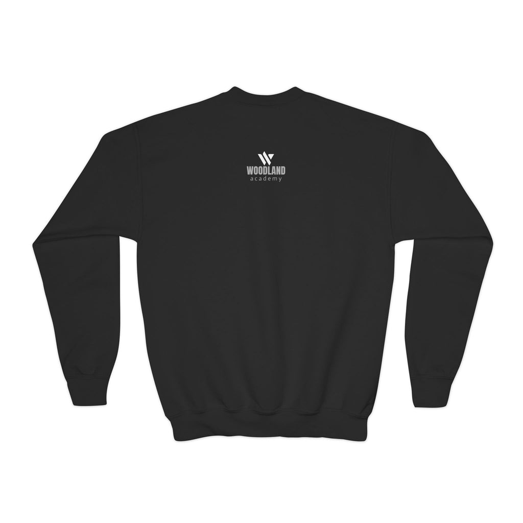 15 - Youth Multi Colors Crewneck Sweatshirt - Woodland Academy Logo Pullover