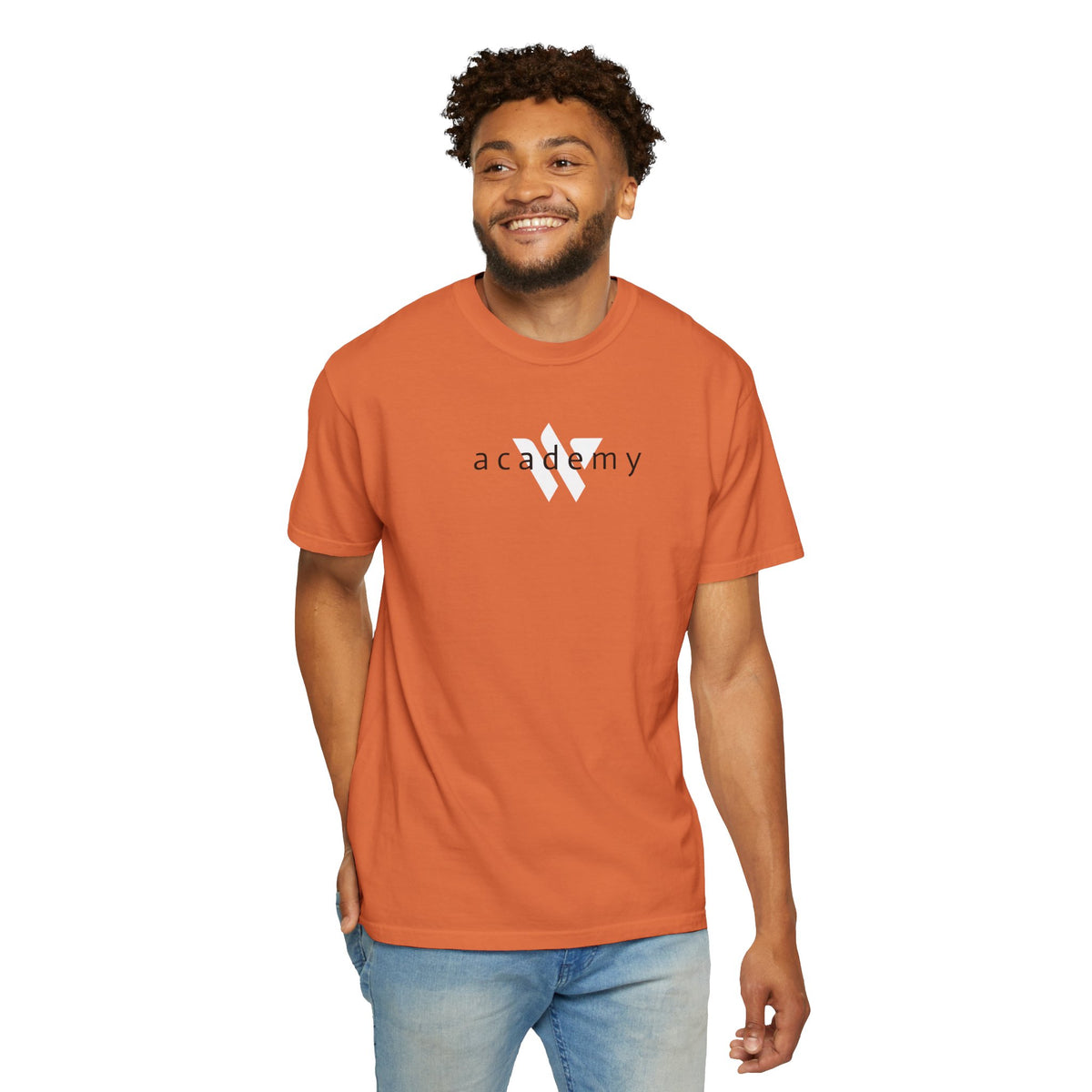 11 - Woodland Academy Burnt Orange Multi Color T-Shirt — Minimal Logo Tee for Leaders & Coaches