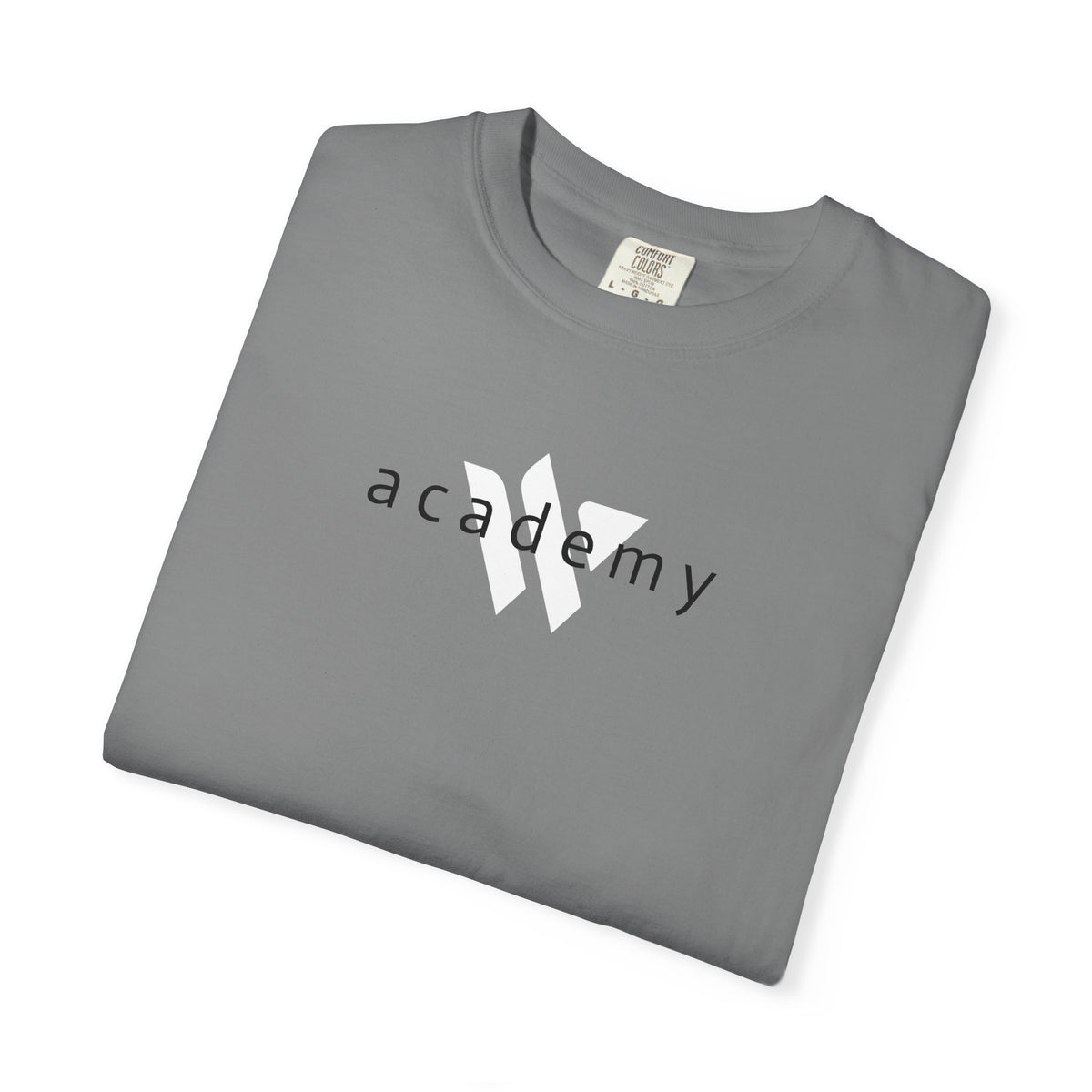 11 - Woodland Academy Grey T-Shirt — Minimal Logo Tee for Leaders & Coaches