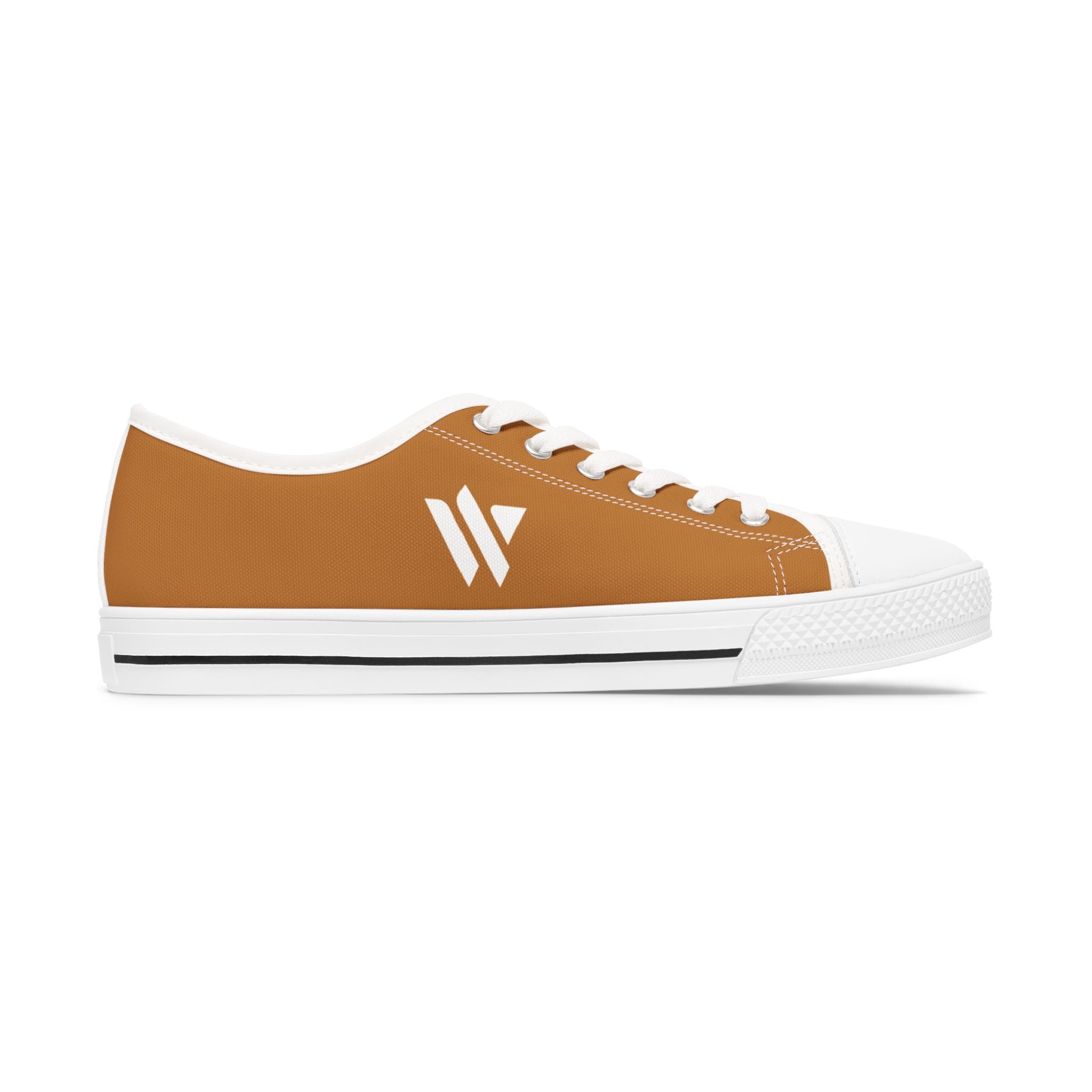 4 - Women's Low Top Sneakers — Minimal White Canvas Shoes with 'academy' Script Accent