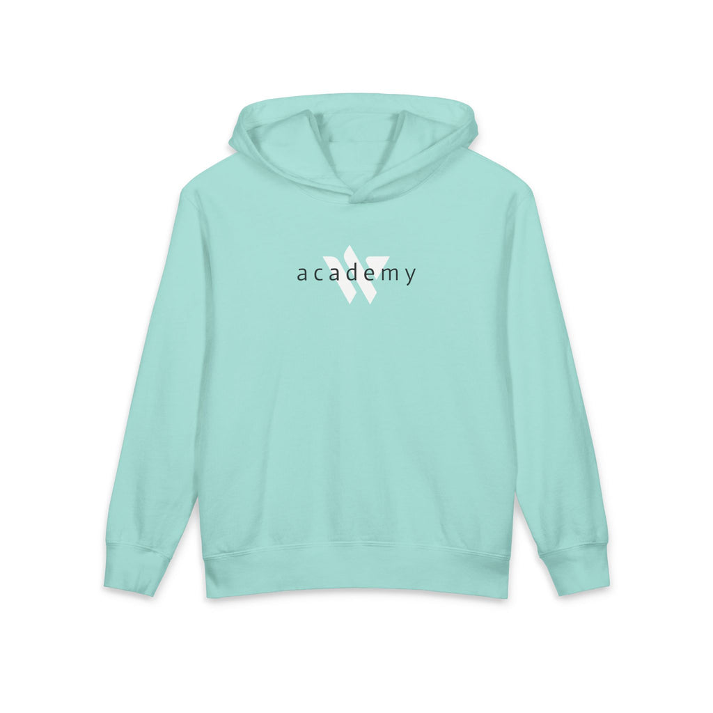 16 - Youth Multi Colors Academy Hoodie – Lightweight Kids Hooded Sweatshirt with Minimal 'academy' Logo