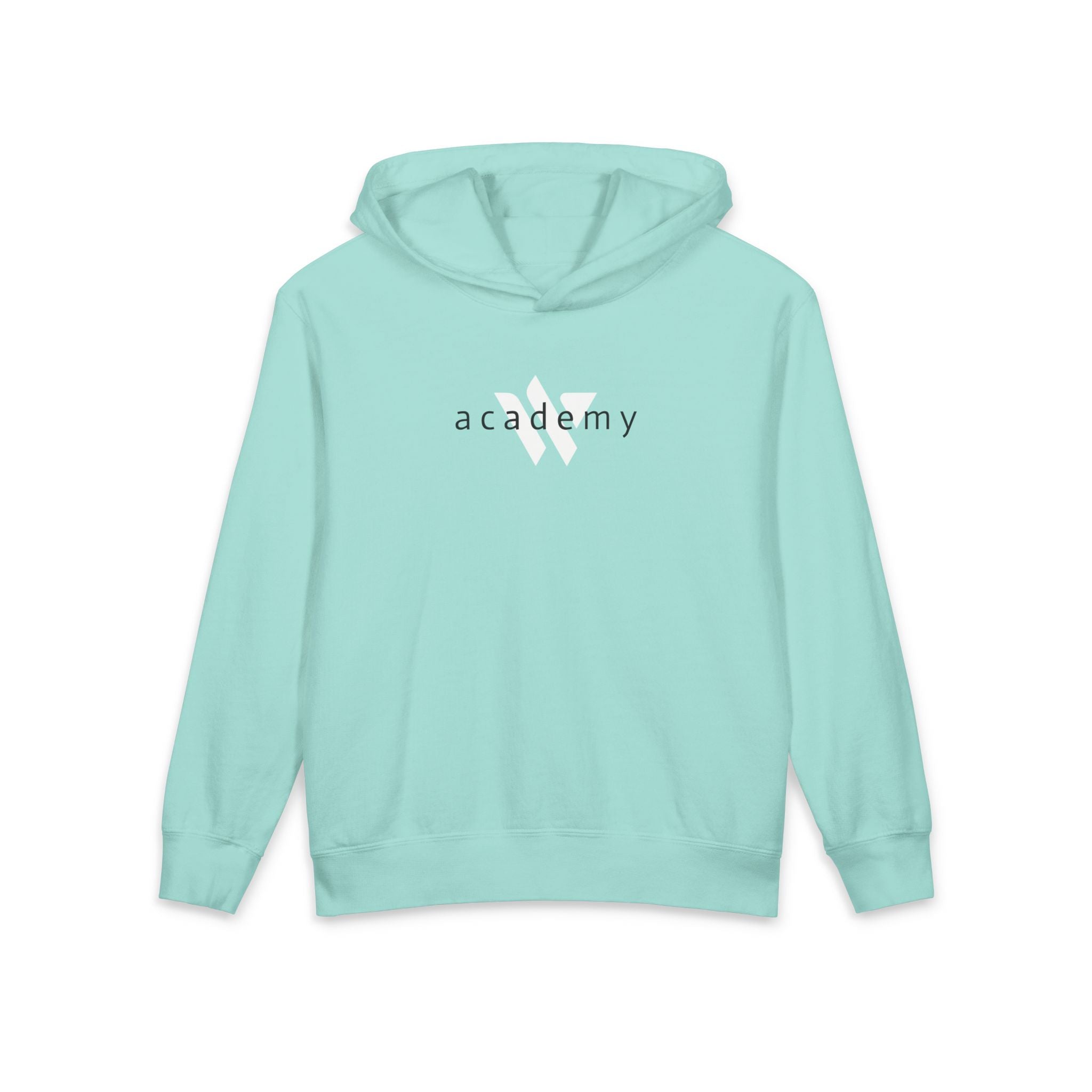 16 - Youth Multi Colors Academy Hoodie – Lightweight Kids Hooded Sweatshirt with Minimal 'academy' Logo