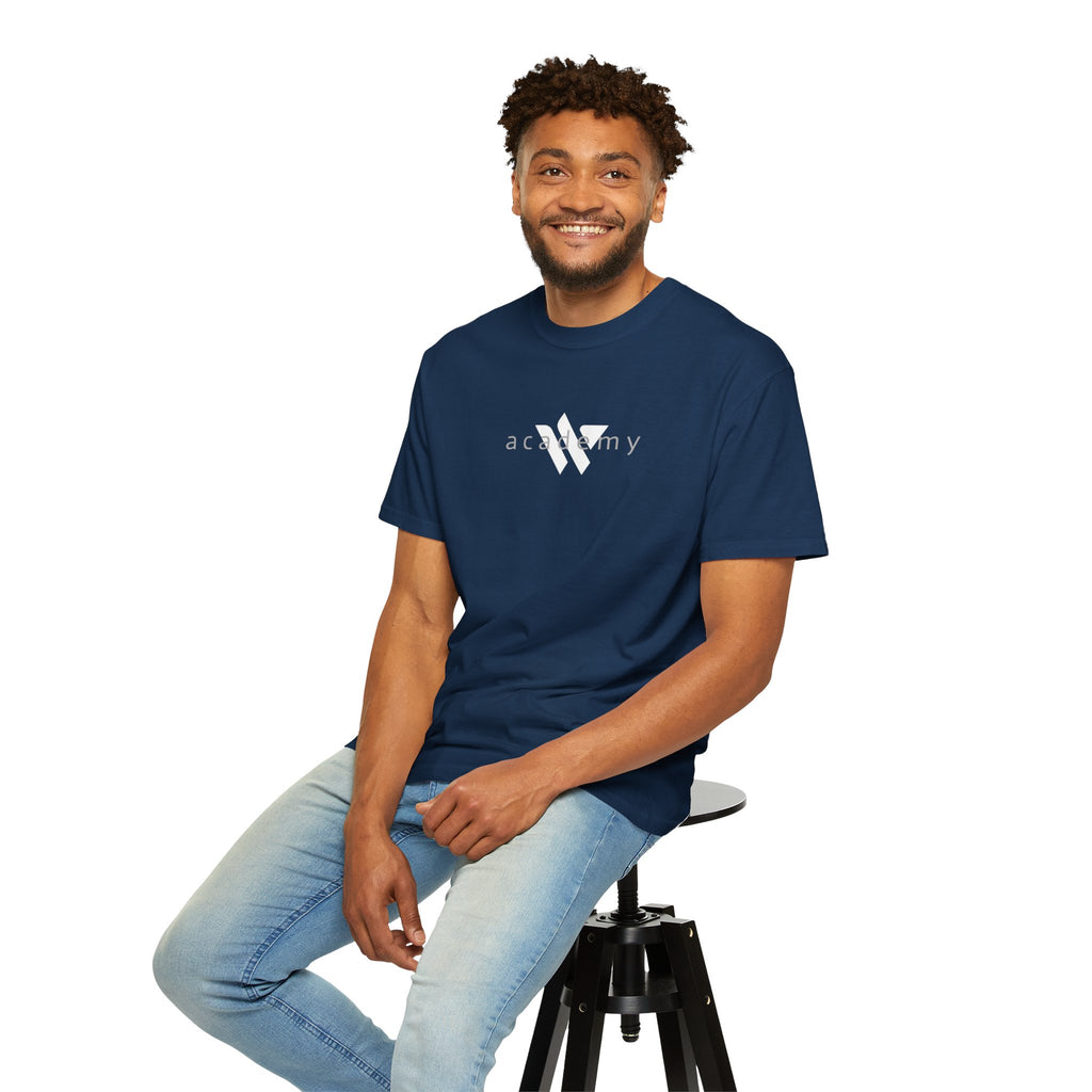 11 - Woodland Academy Multi Color T-Shirt — Minimal Logo Tee for Leaders & Coaches