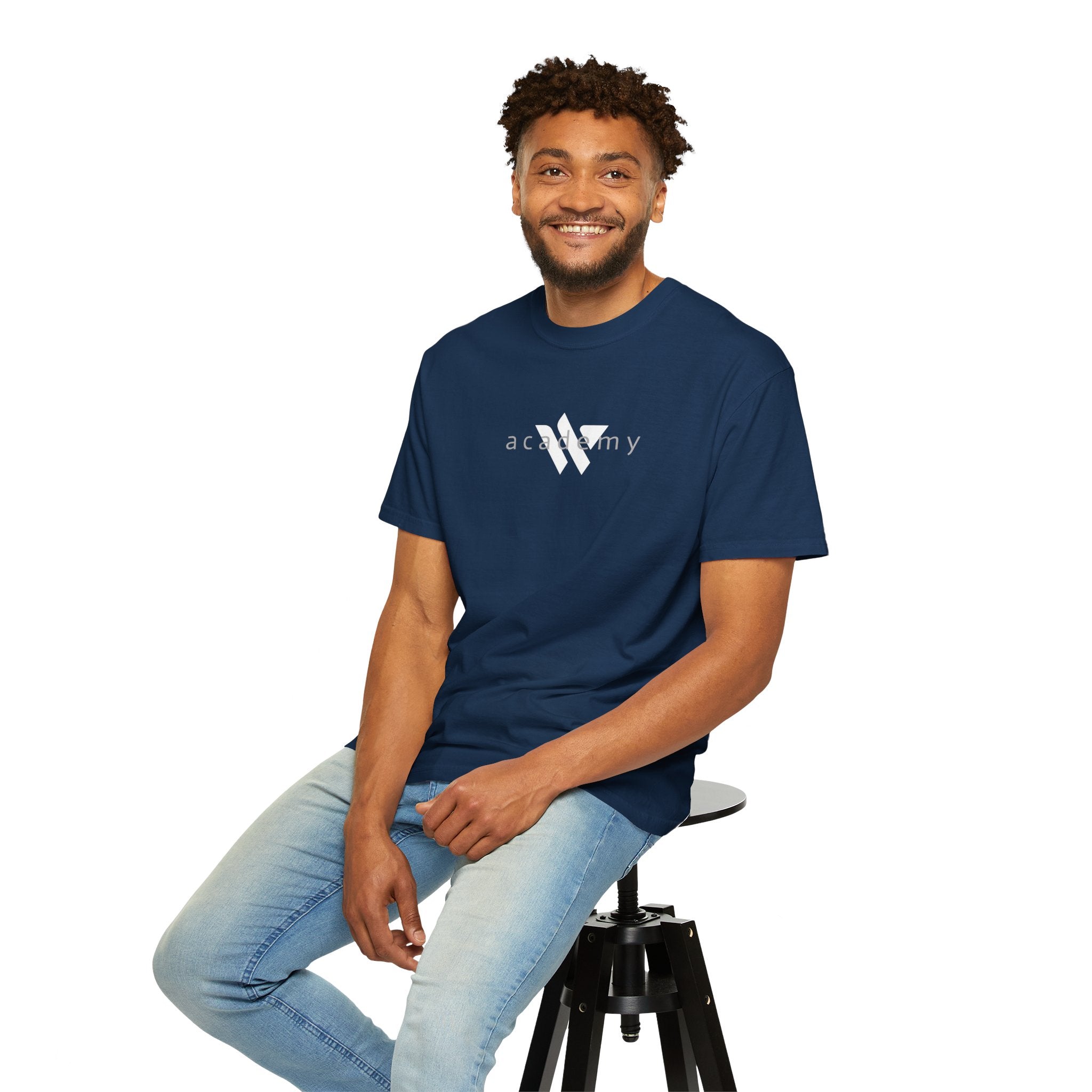 11 - Woodland Academy Multi Color T-Shirt — Minimal Logo Tee for Leaders & Coaches