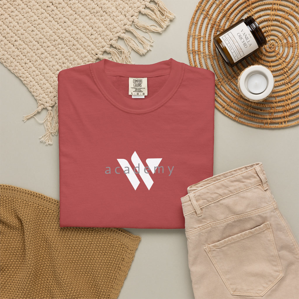 11 - Woodland Academy Painted Wildcat Multi Color T-Shirt — Minimal Logo Tee for Leaders & Coaches