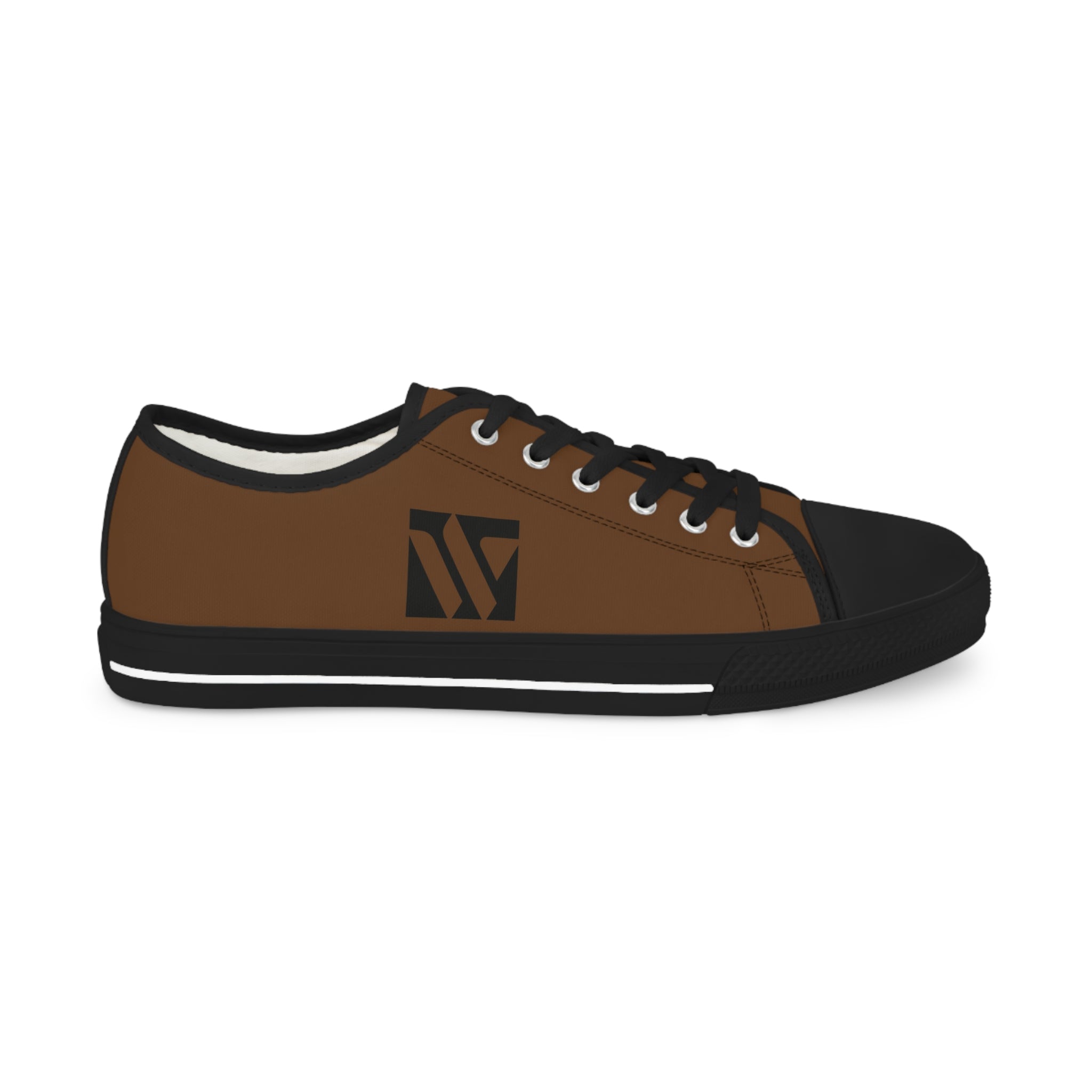 4 - Woodland Academy Men's Low Top Sneakers — Casual Brown Canvas Low-Top Shoes