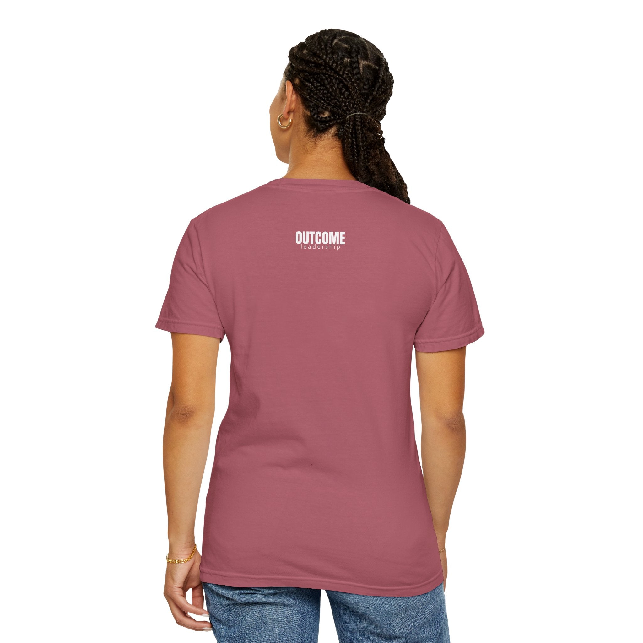 91 - Outcome Leadership - Multi Color T-Shirt — Minimal Logo Tee for Leaders & Coaches