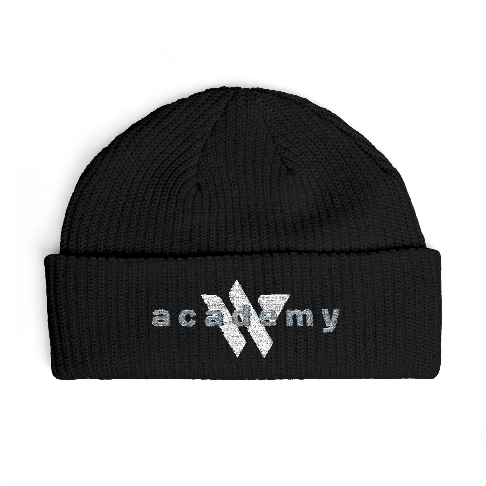 31 - Woodland Academy Multi Colors Logo Cuff Beanie — Embroidered Streetwear Knit Hat