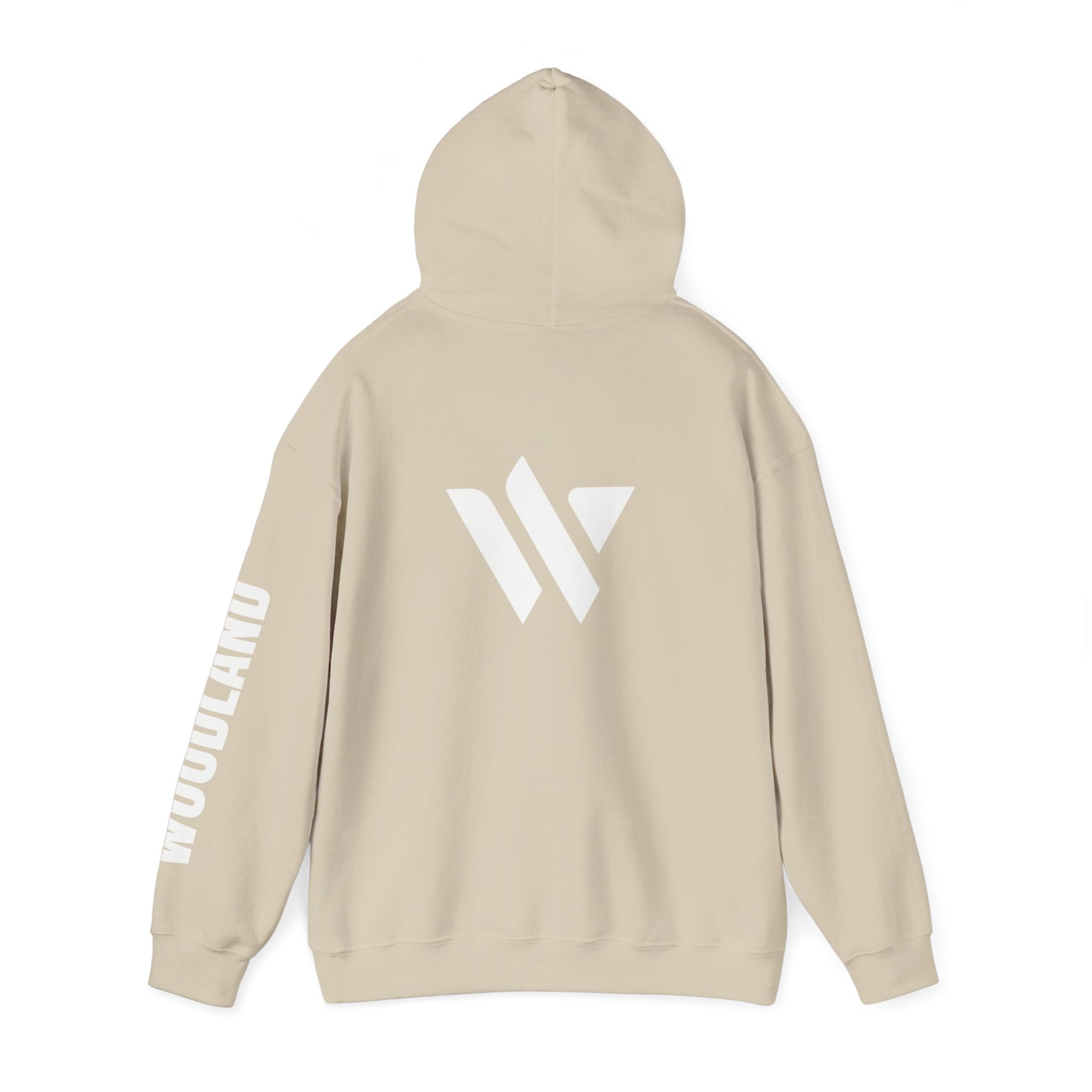 16 - Academy Printed Logo Multi Colors Hoodie — Woodland Sleeve Graphic Hooded Sweatshirt