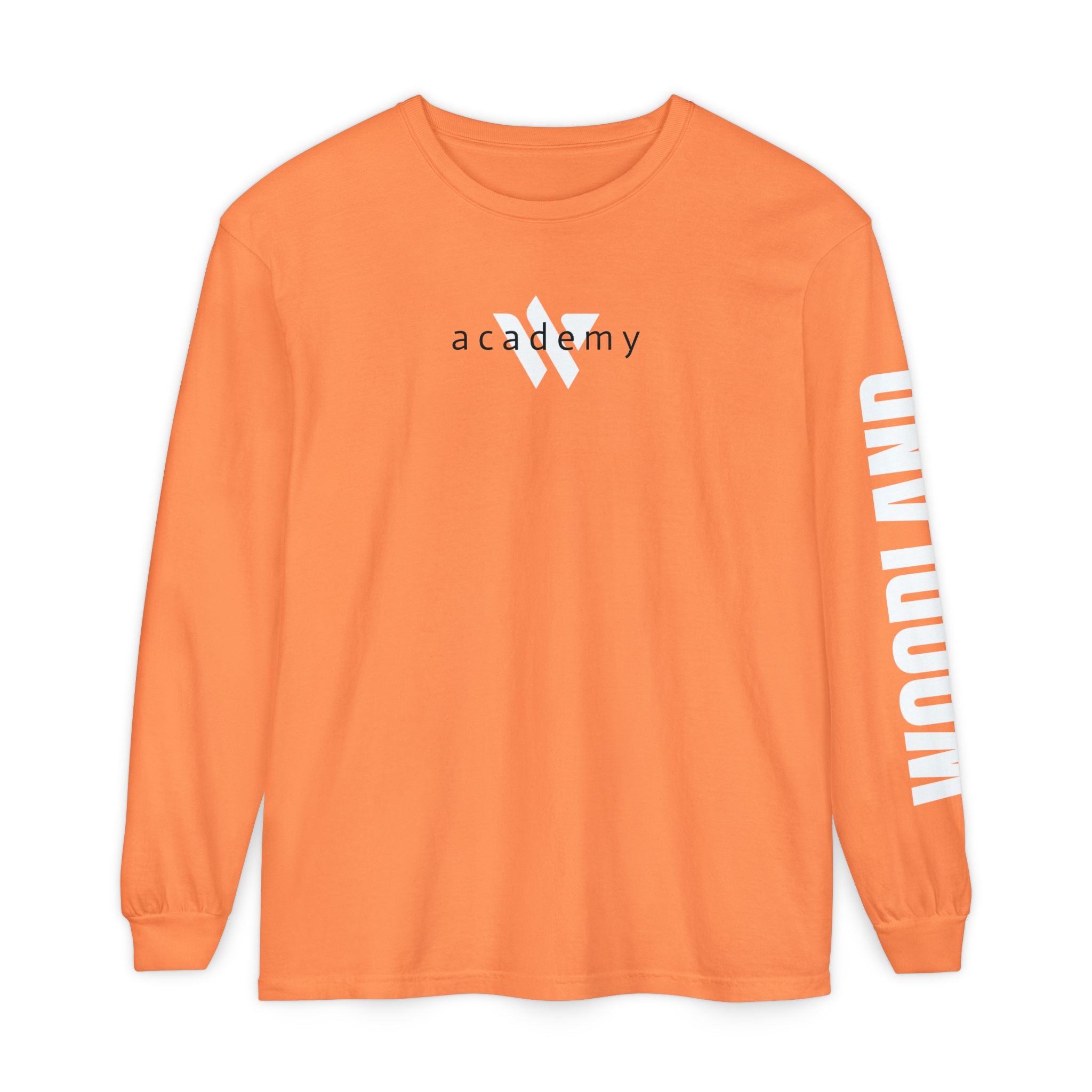 12 - Woodland Academy Long Sleeve Multi Color T-Shirt — "Influence Matters" Sleeve & Back Graphic