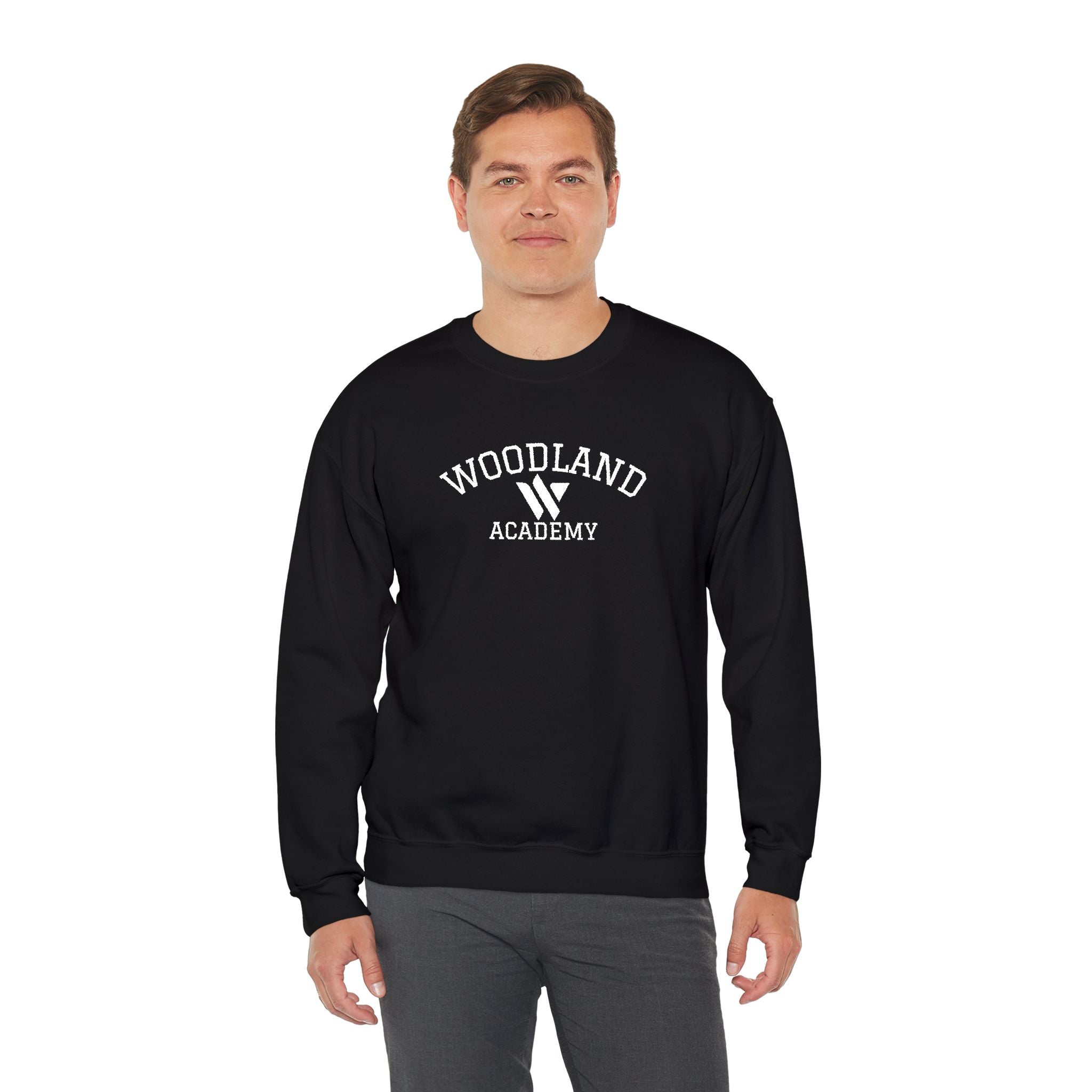 15 - Woodland Academy Embroidered Multi Color Crewneck Sweatshirt – Minimal Motivational Pullover