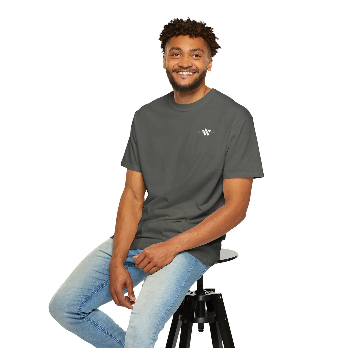 11 - Woodland Academy Dark Grey T-Shirt — Minimal Logo Tee for Leaders & Coaches
