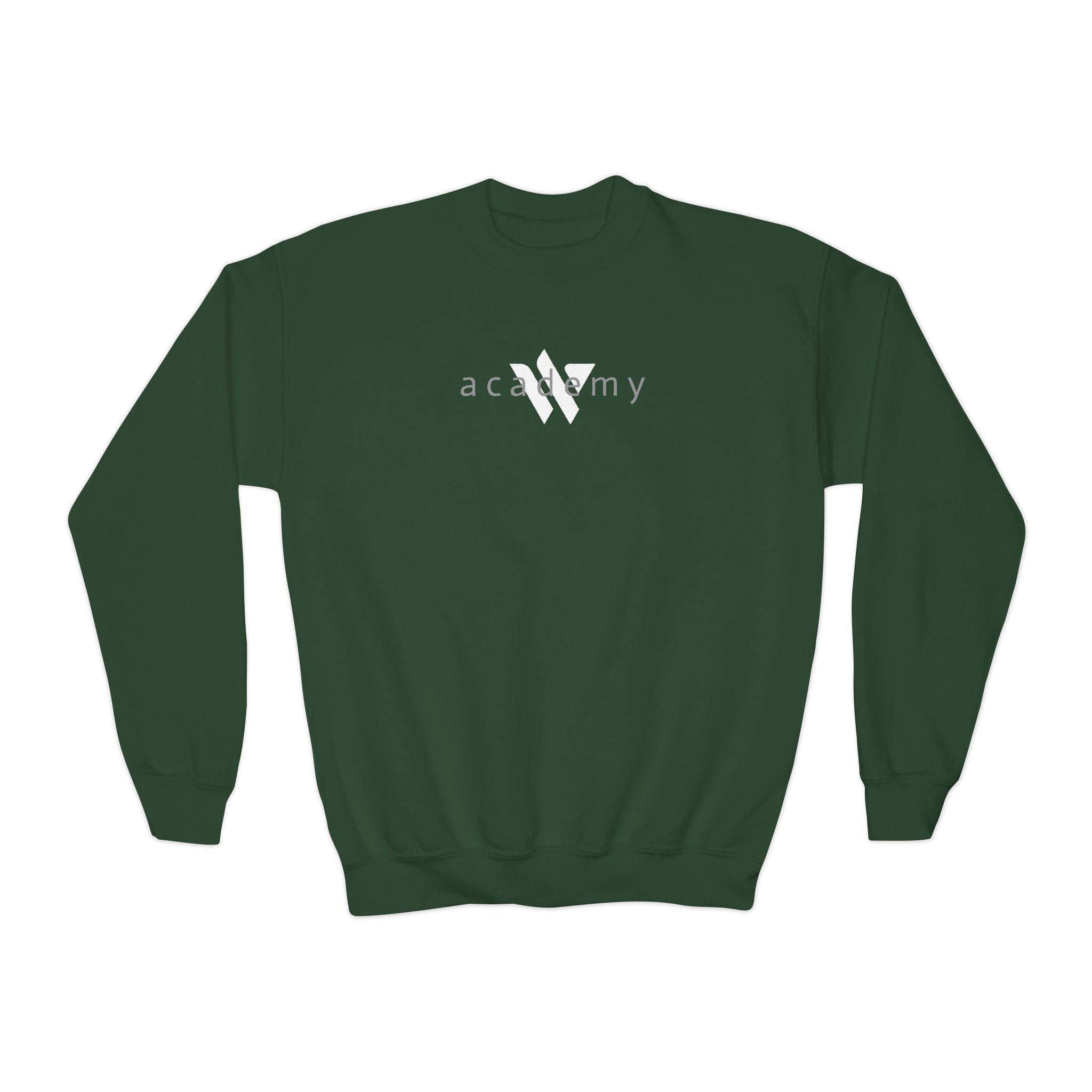 15 - Youth Multi Colors Crewneck Sweatshirt - Woodland Academy Logo Pullover