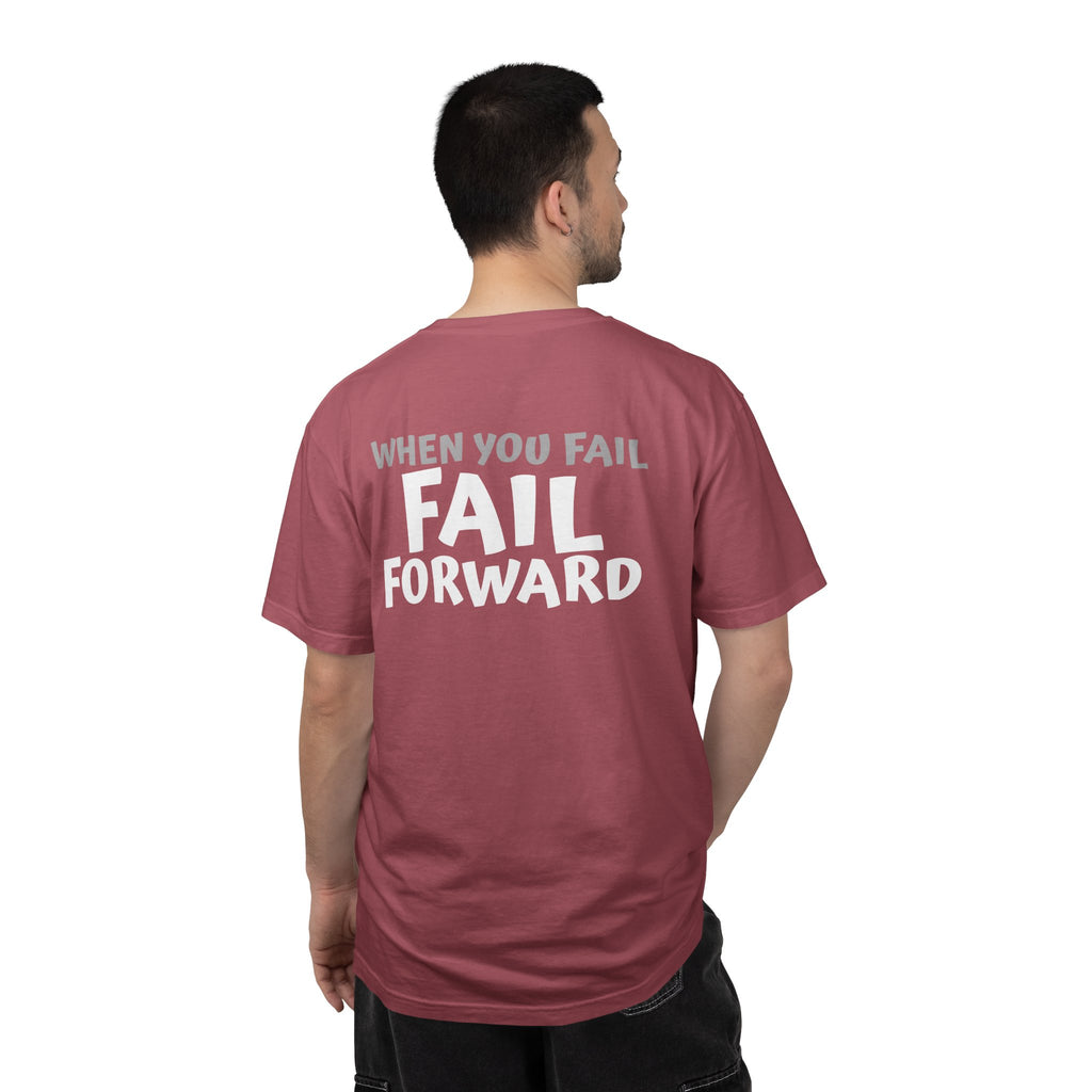 91 - Outcome Leadership- Fail Forward - Multi Color T-Shirt — Minimal Logo Tee for Leaders & Coaches