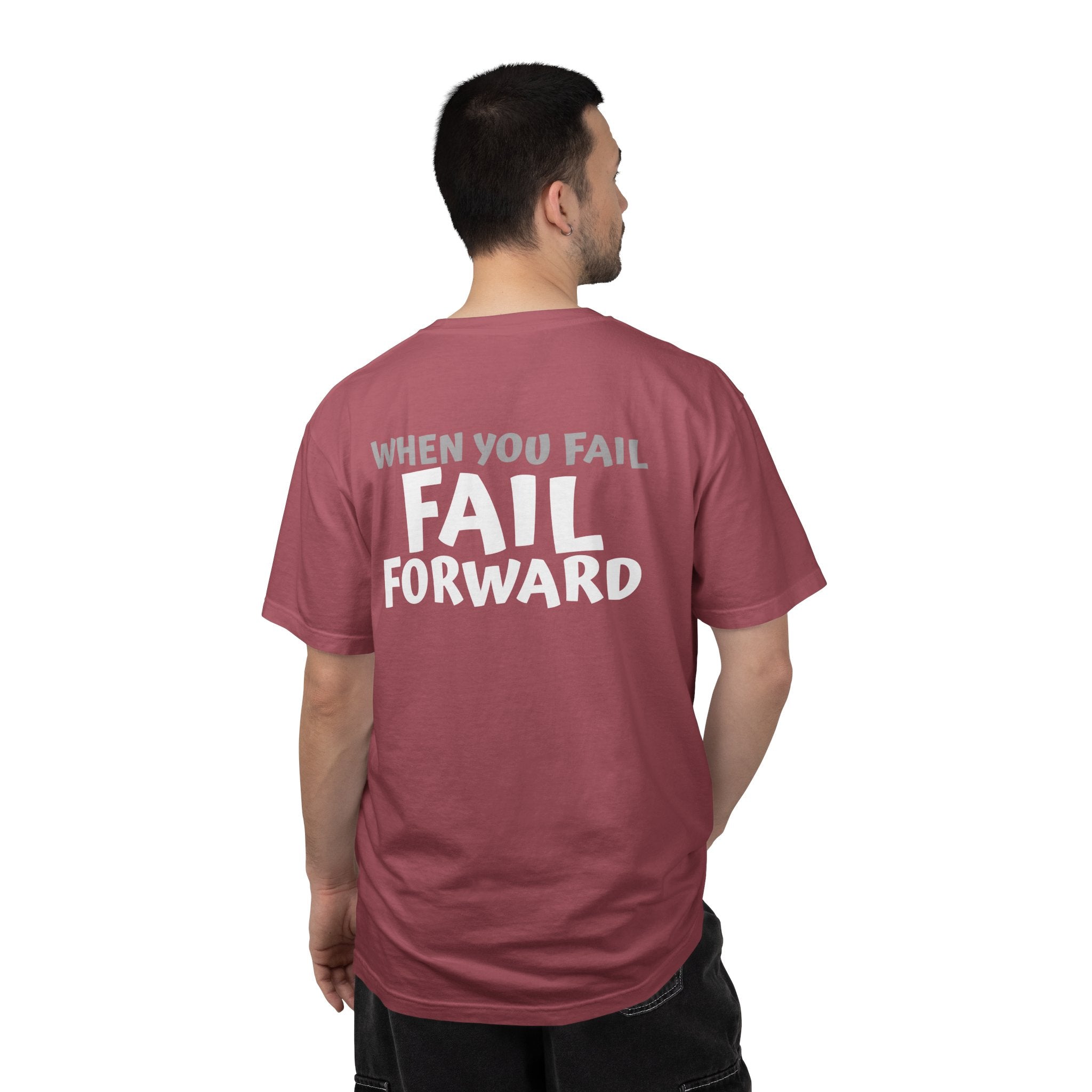 91 - Outcome Leadership- Fail Forward - Multi Color T-Shirt — Minimal Logo Tee for Leaders & Coaches