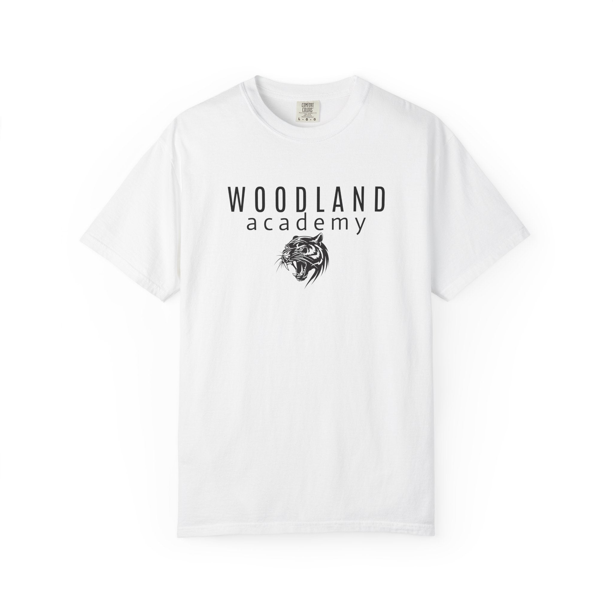 11 - Woodland Academy Wildcat Logo Multi Color T-Shirt — Minimal Logo Tee for Leaders & Coaches