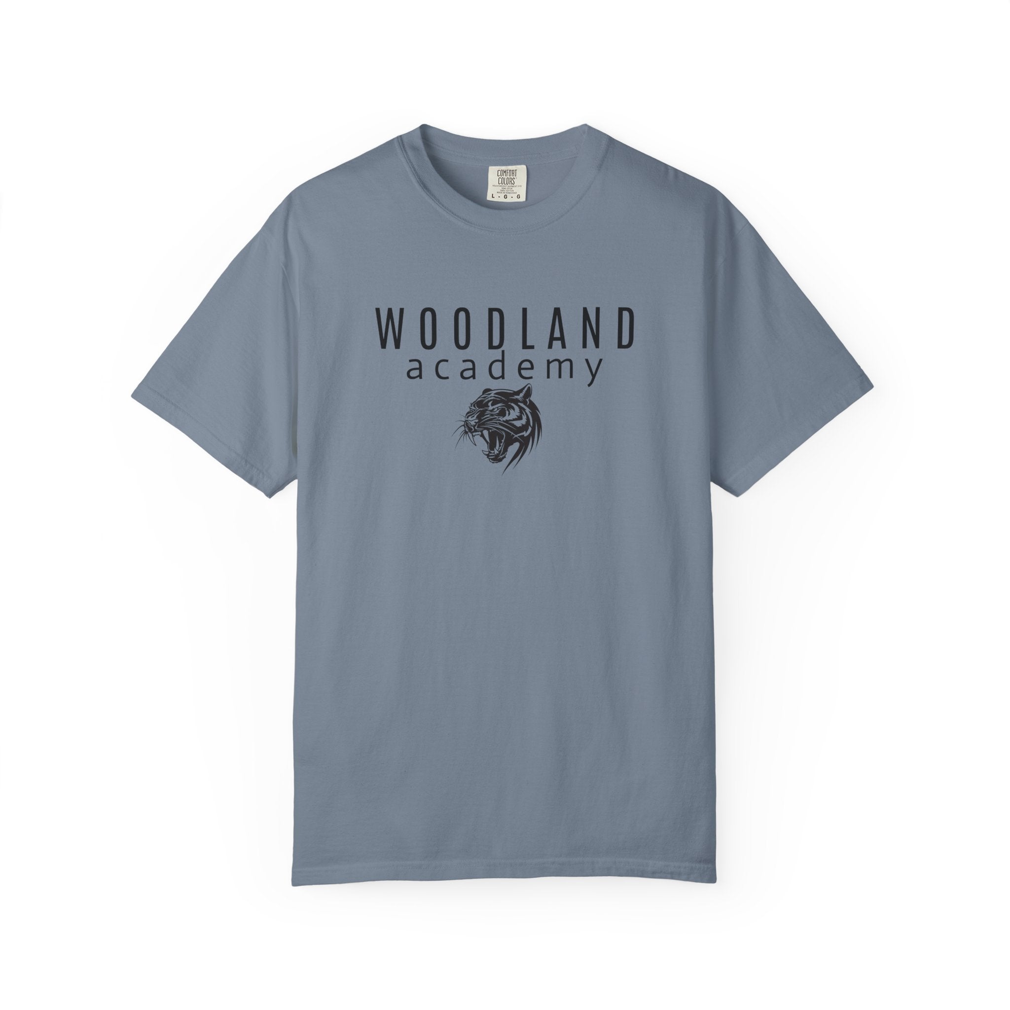 11 - Woodland Academy Wildcat Logo Multi Color T-Shirt — Minimal Logo Tee for Leaders & Coaches