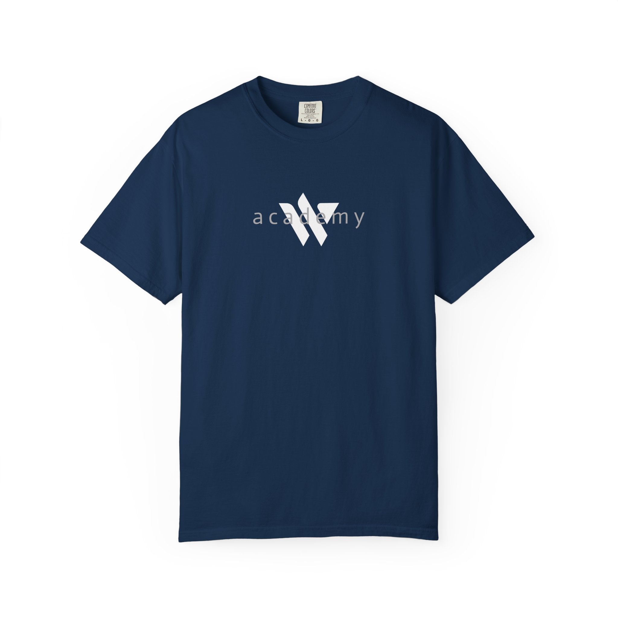 11 - Woodland Academy Multi Color T-Shirt — Minimal Logo Tee for Leaders & Coaches