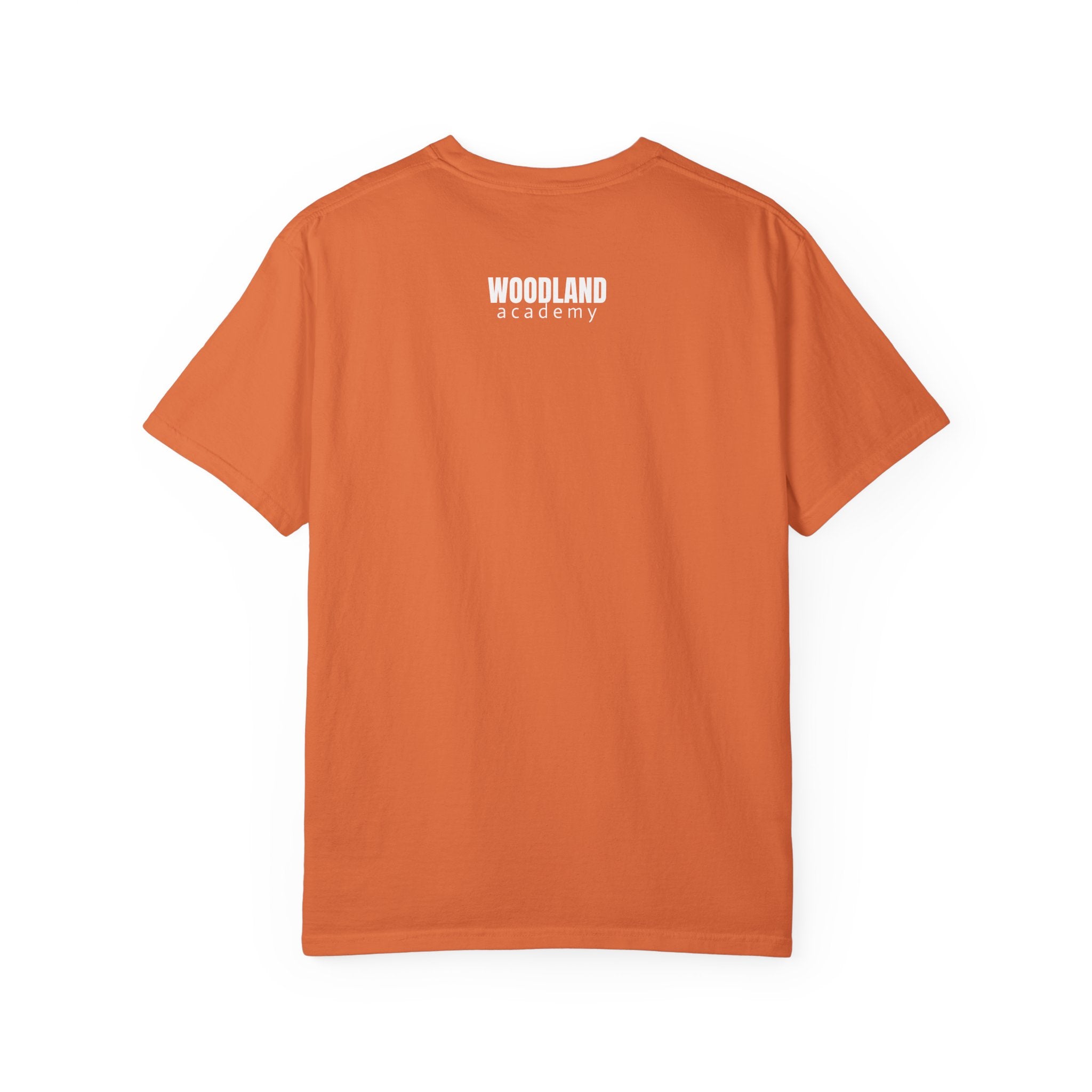 11 - Woodland Academy Multi Color T-Shirt — Minimal Logo Tee for Leaders & Coaches