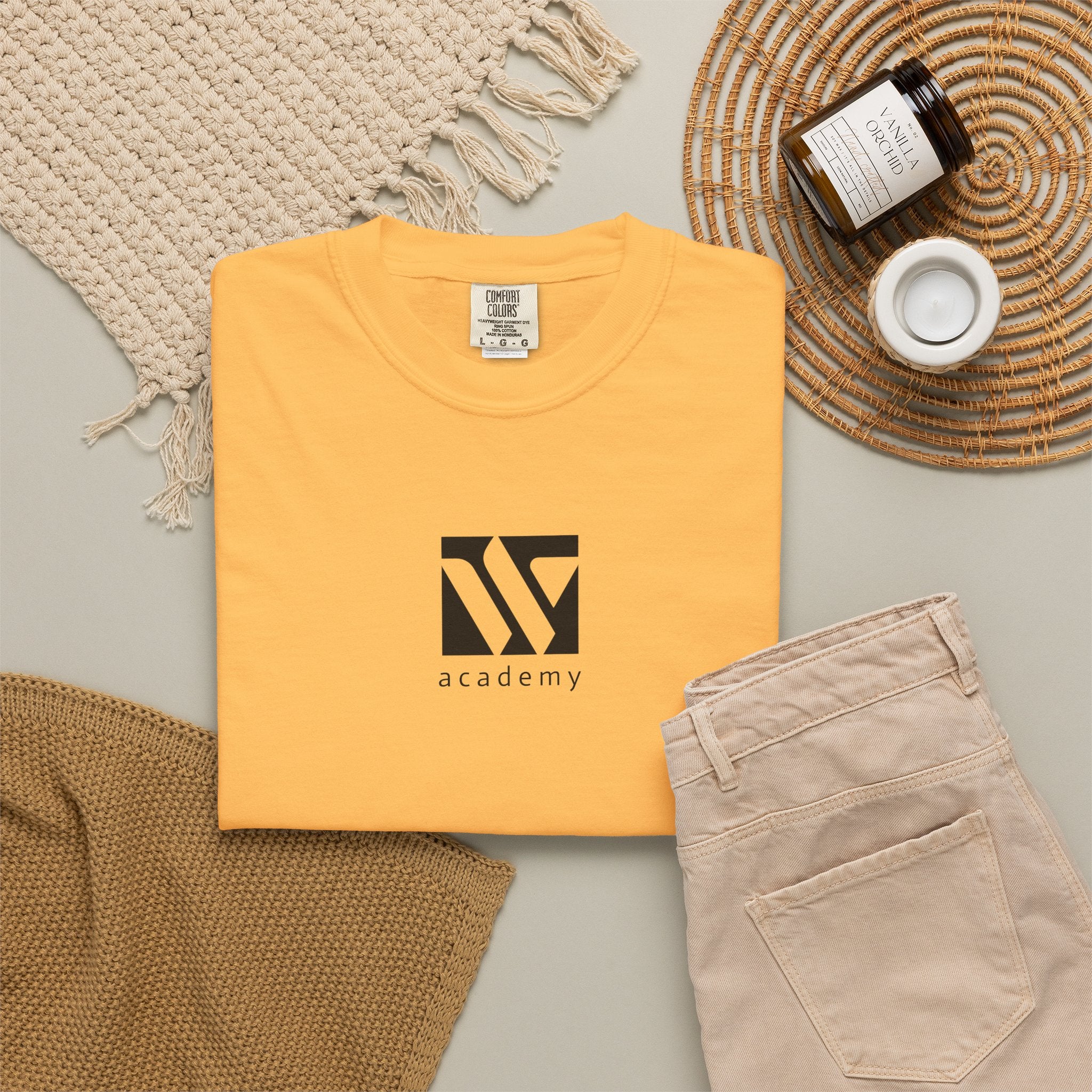 11 - Woodland Academy Graphic Multi Color T-Shirt — Minimal Logo Tee for Leaders & Coaches