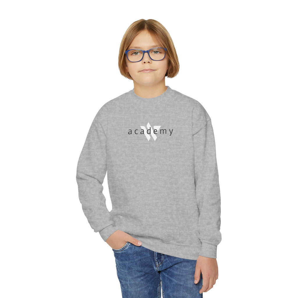 15 - Youth Multi Colors Crewneck Sweatshirt - Woodland Academy Logo Pullover