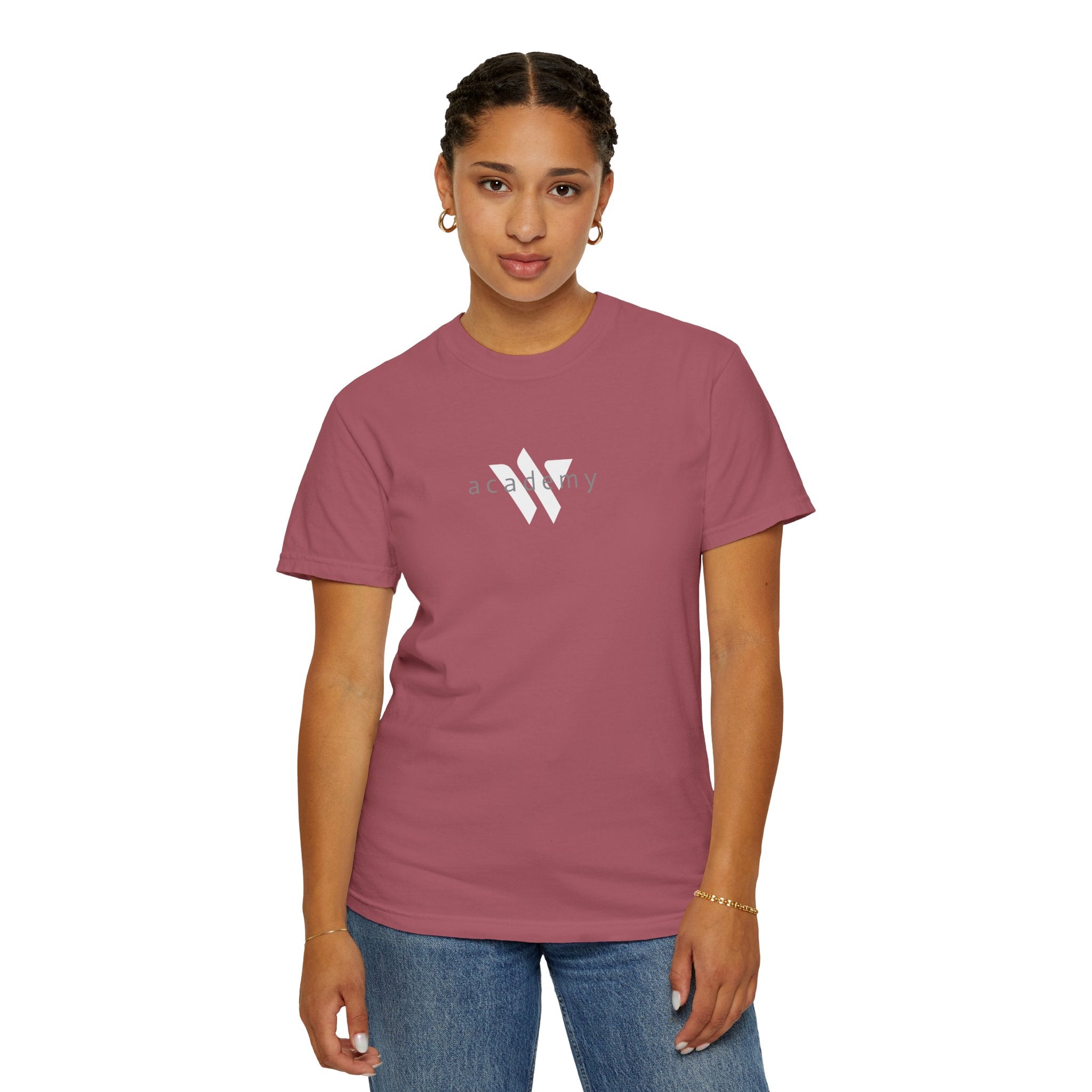 11 - Woodland Academy Painted Wildcat Multi Color T-Shirt — Minimal Logo Tee for Leaders & Coaches