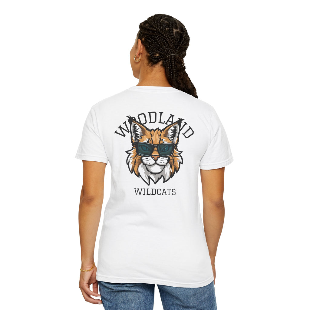 11 - Woodland Academy Wildcat Graphic Multi Color T-Shirt — Minimal Logo Tee for Leaders & Coaches
