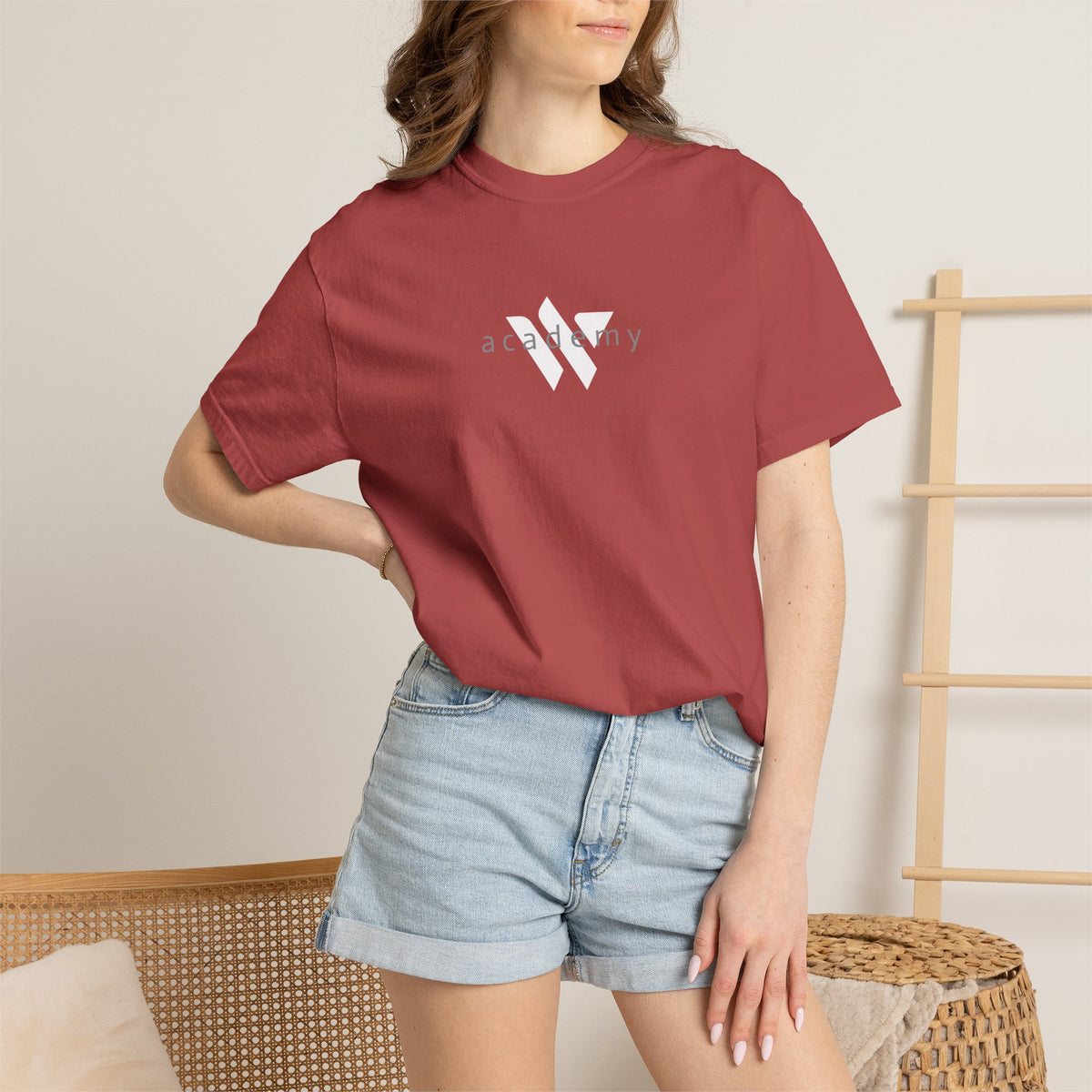 11 - Woodland Academy Painted Wildcat Multi Color T-Shirt — Minimal Logo Tee for Leaders & Coaches