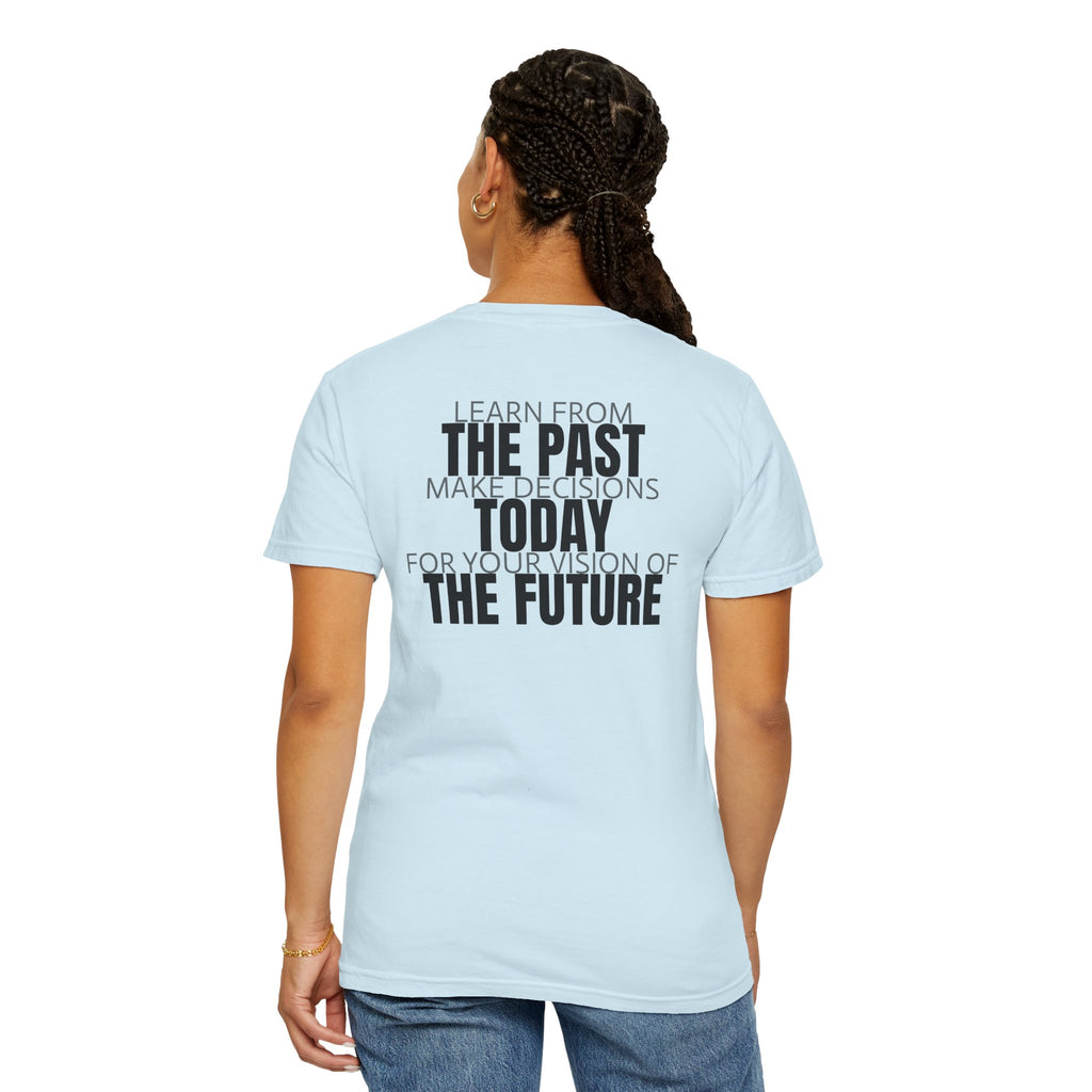 91 - Outcome Leadership- The Future Multi Color T-Shirt — Minimal Logo Tee for Leaders & Coaches